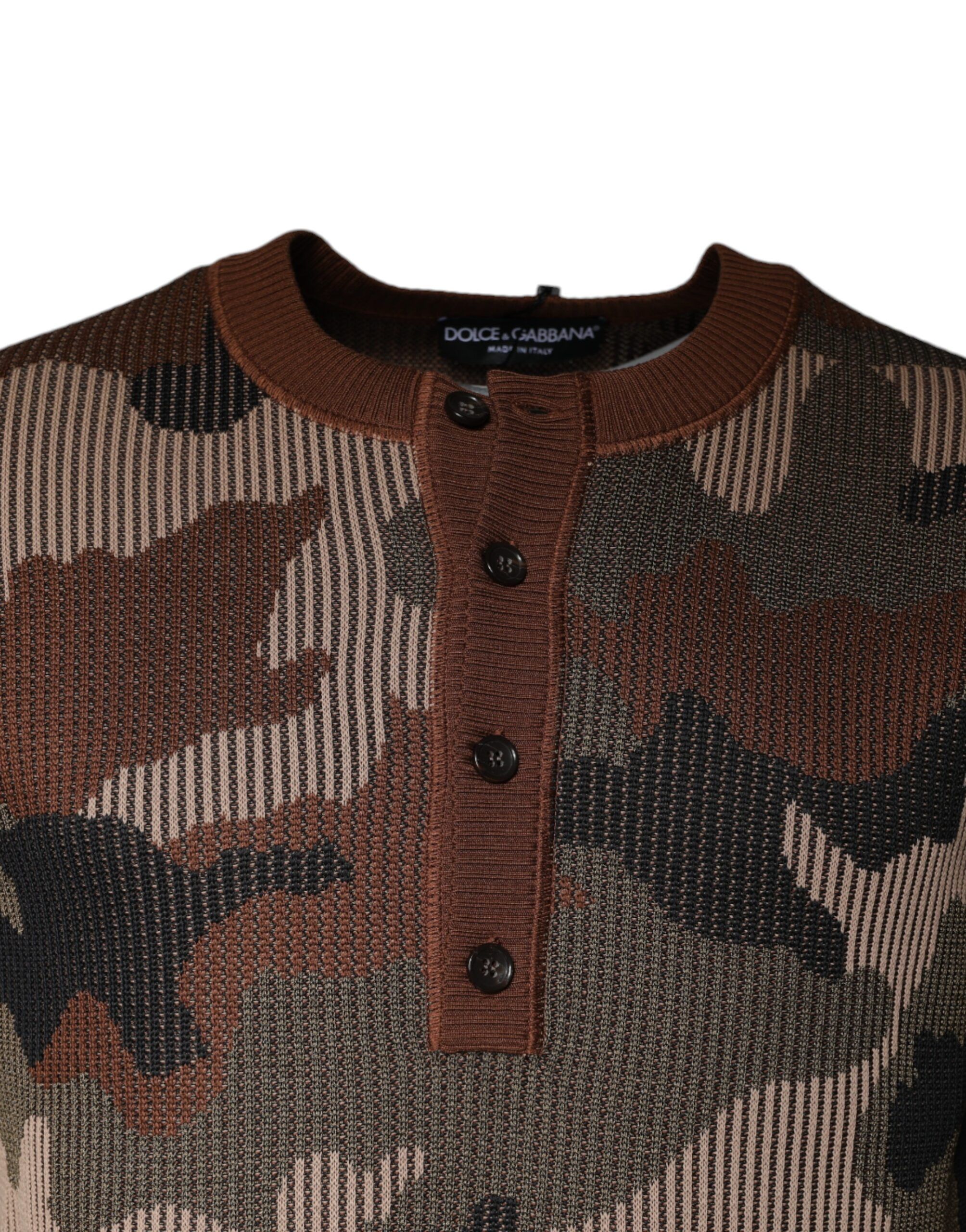 Camouflage Men Pullover Men's Sweater - Dolce & Gabbana - Modalova