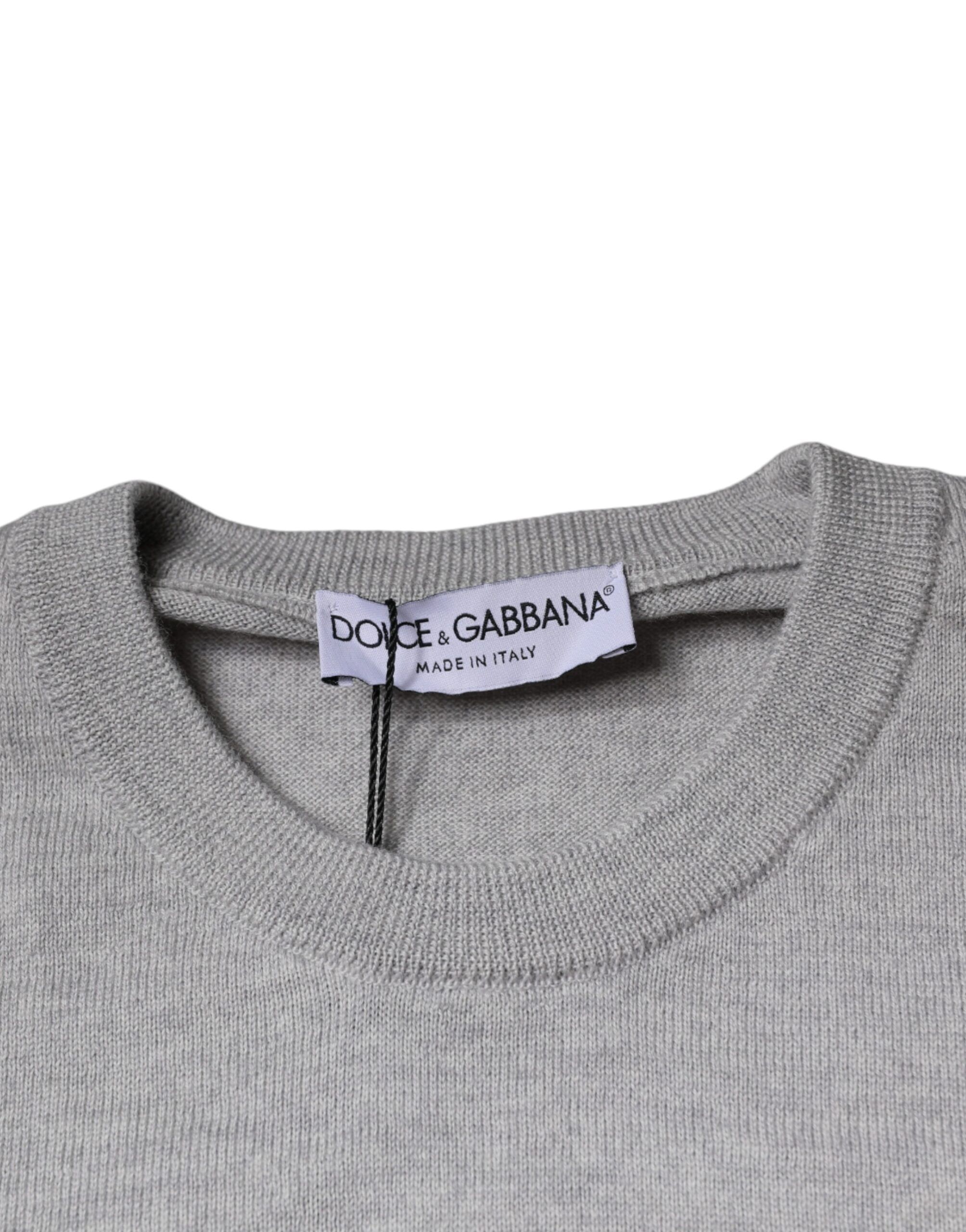 Light Wool Crew Neck Pullover Men's Sweater - Dolce & Gabbana - Modalova