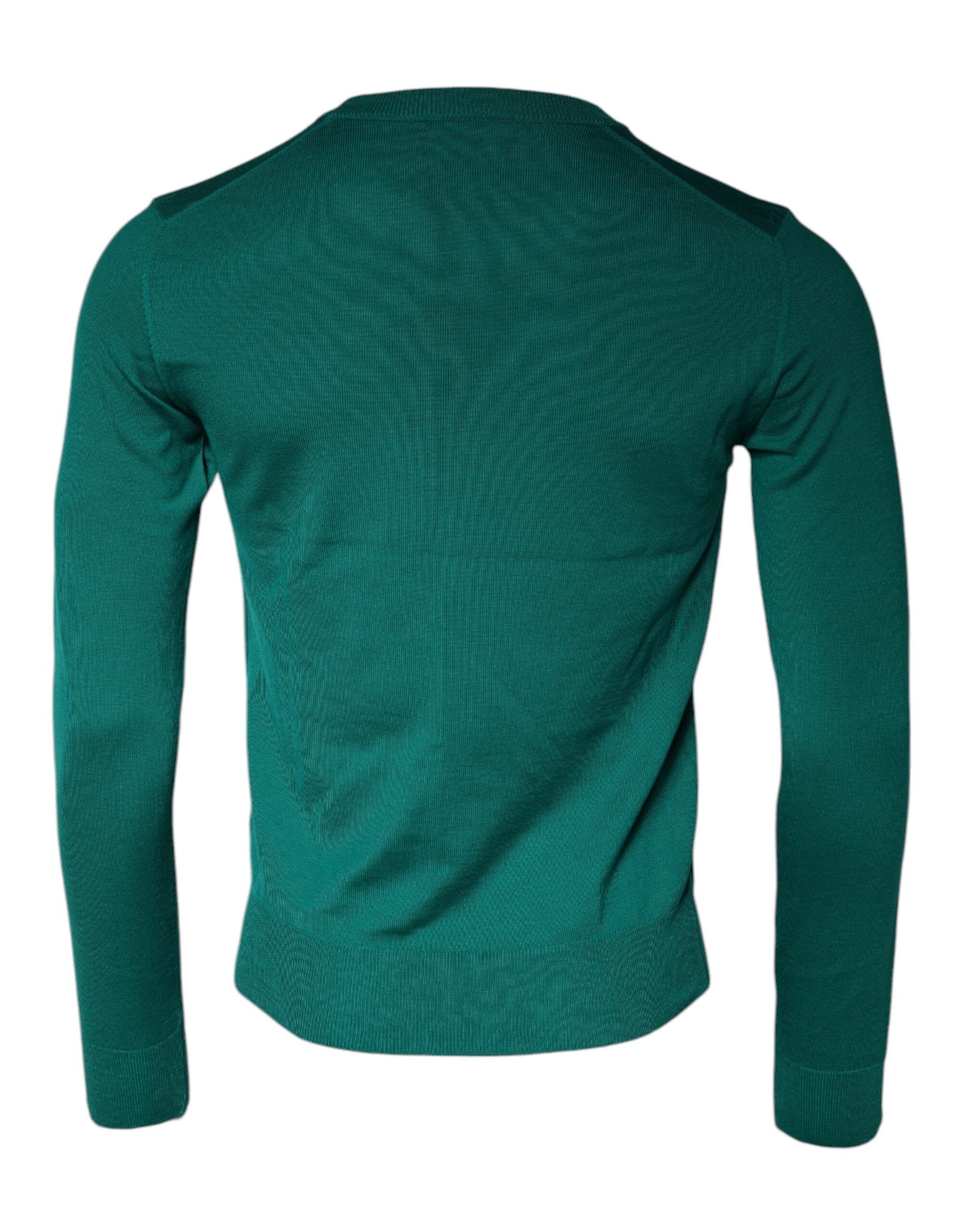 Wool Knit Crew Neck Pullover Men's Sweater - Dolce & Gabbana - Modalova