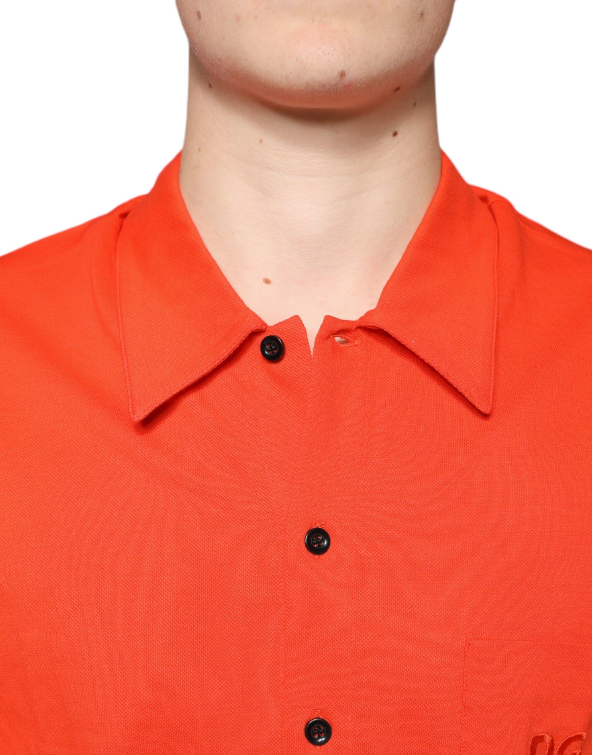 Cotton Button Down Casual Polo Men's Shirt - Dolce & Gabbana - Modalova