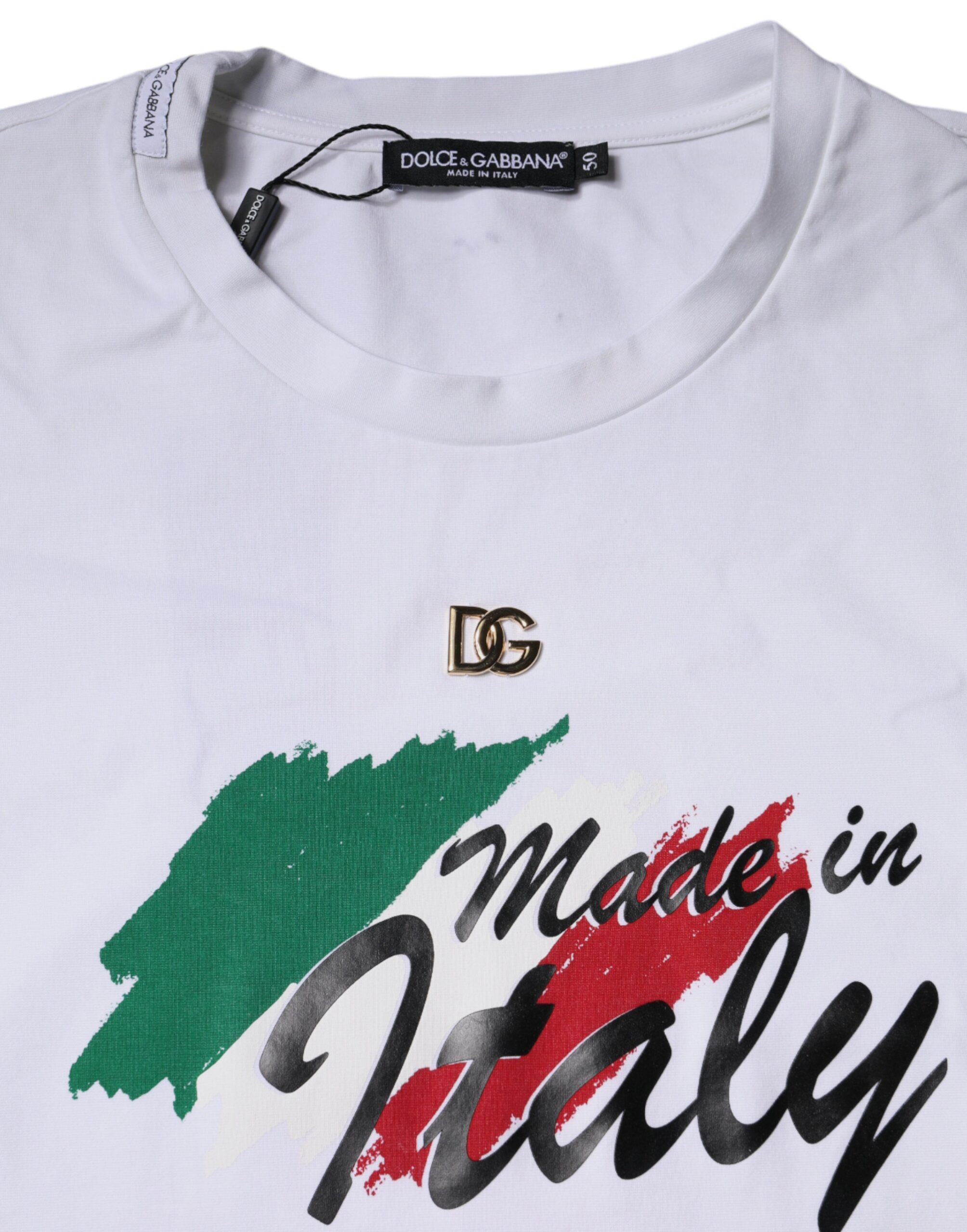 Graphic Print Cotton Crew Neck Men's T-shirt (Pre-Owned) - Dolce & Gabbana - Modalova