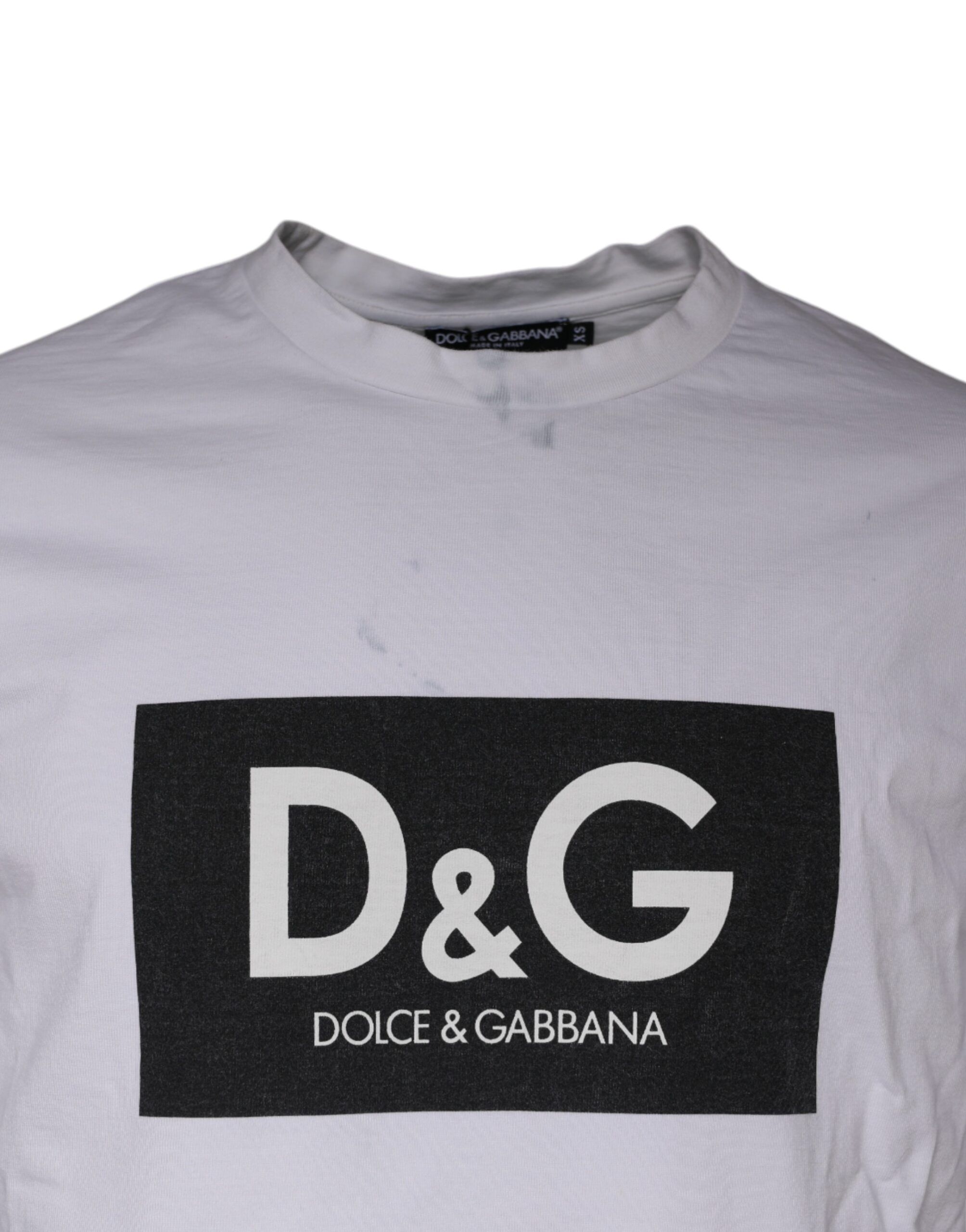 Logo Print Cotton Crew Neck Men's T-shirt (Pre-Owned) - Dolce & Gabbana - Modalova