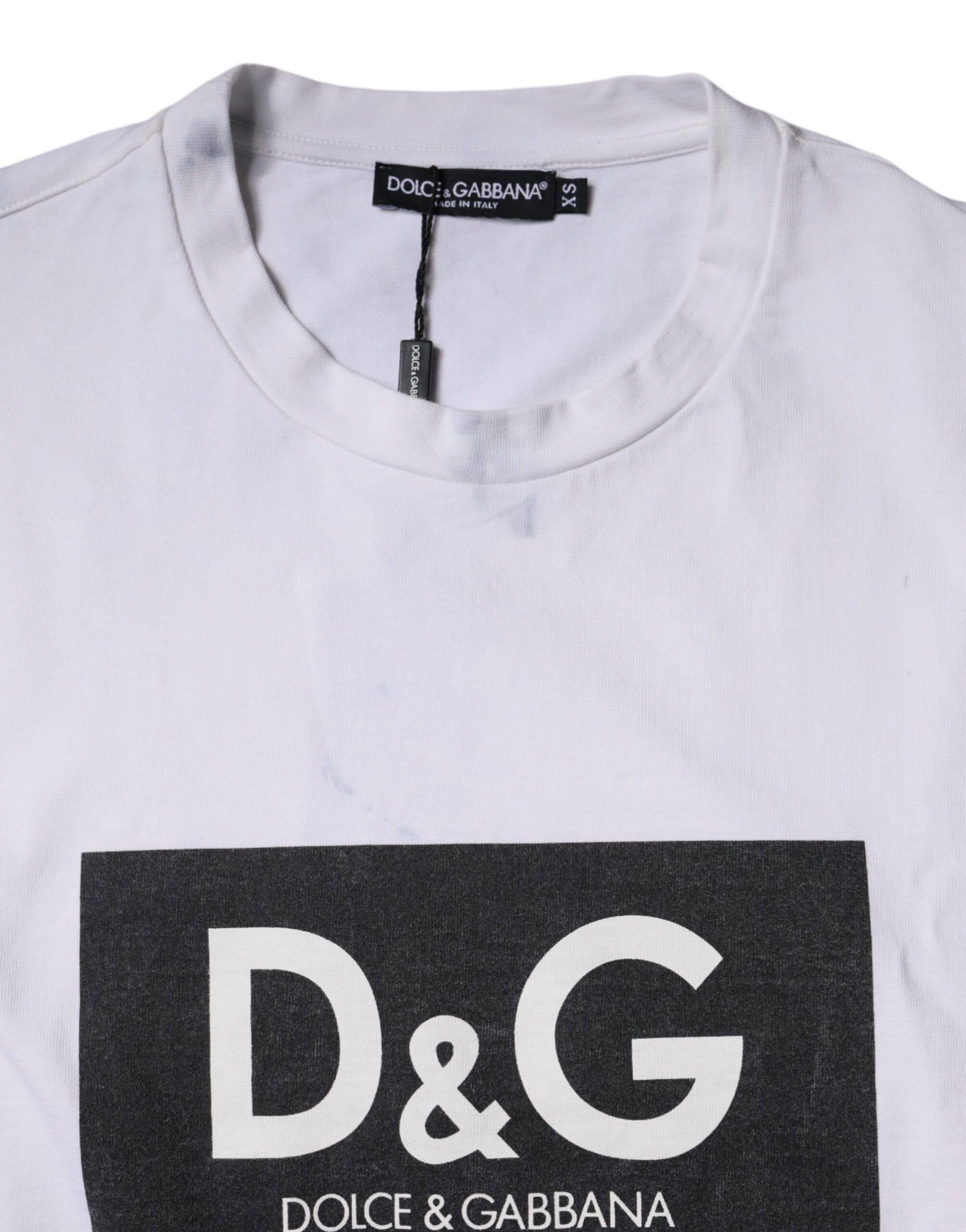 Logo Print Cotton Crew Neck Men's T-shirt (Pre-Owned) - Dolce & Gabbana - Modalova