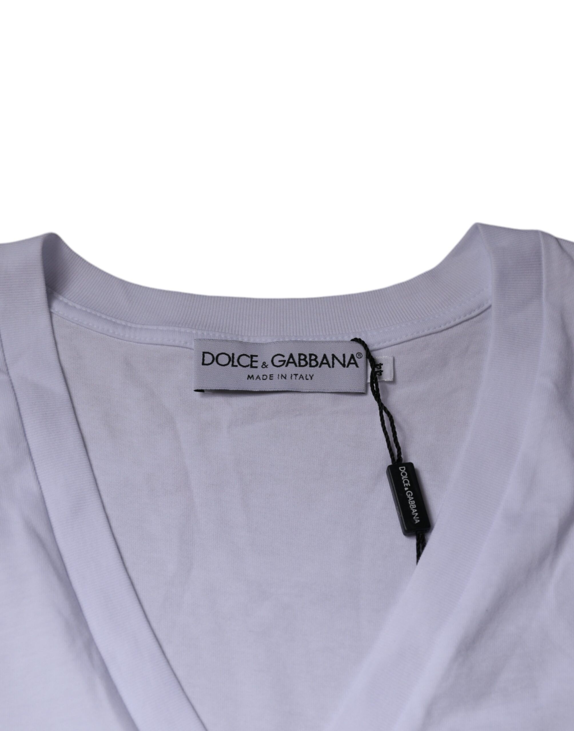 Logo Cotton Vneck Short Sleeve Men's T-shirt (Pre-Owned) - Dolce & Gabbana - Modalova