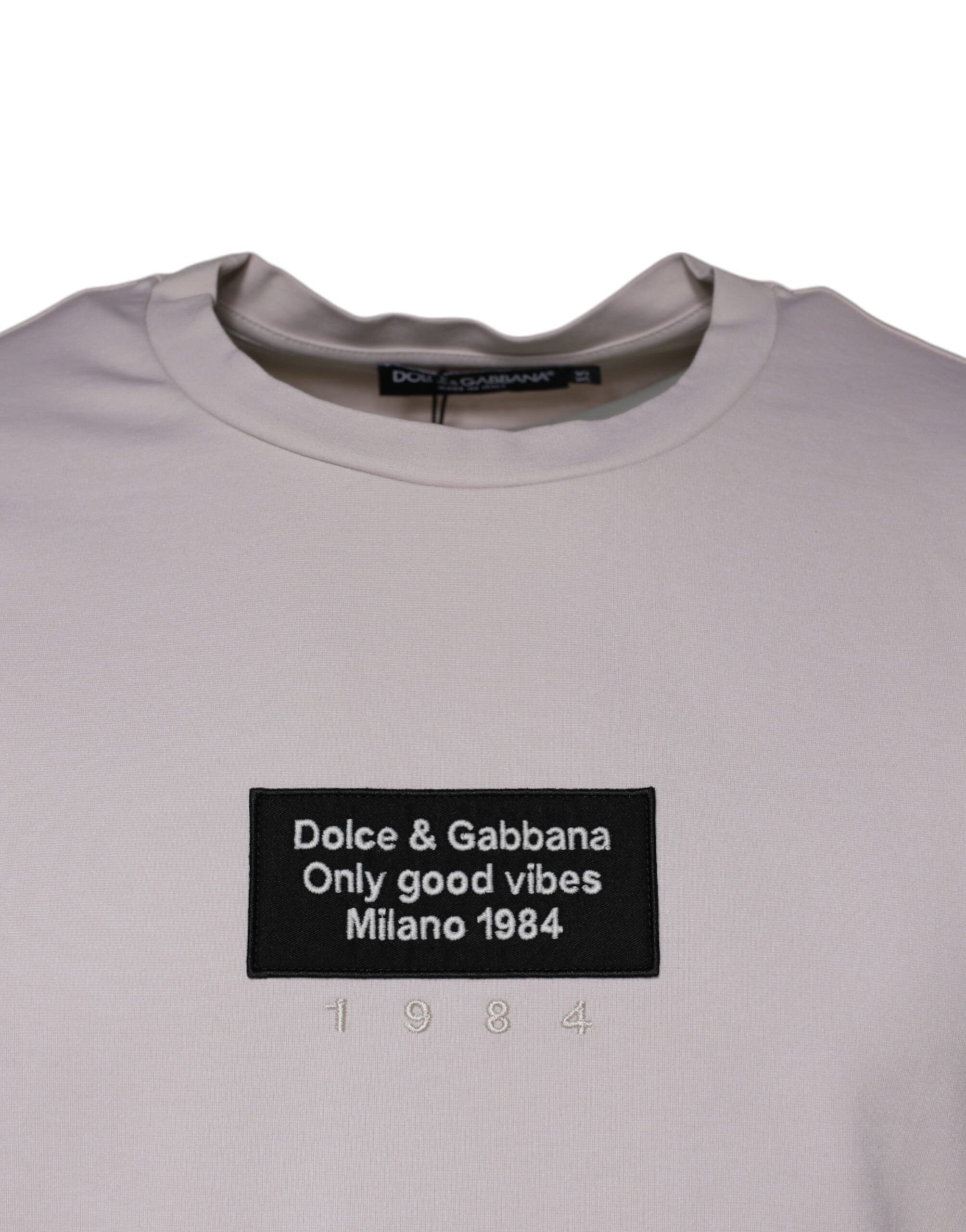 Logo Cotton Blend Crew Neck Men's T-shirt (Pre-Owned) - Dolce & Gabbana - Modalova