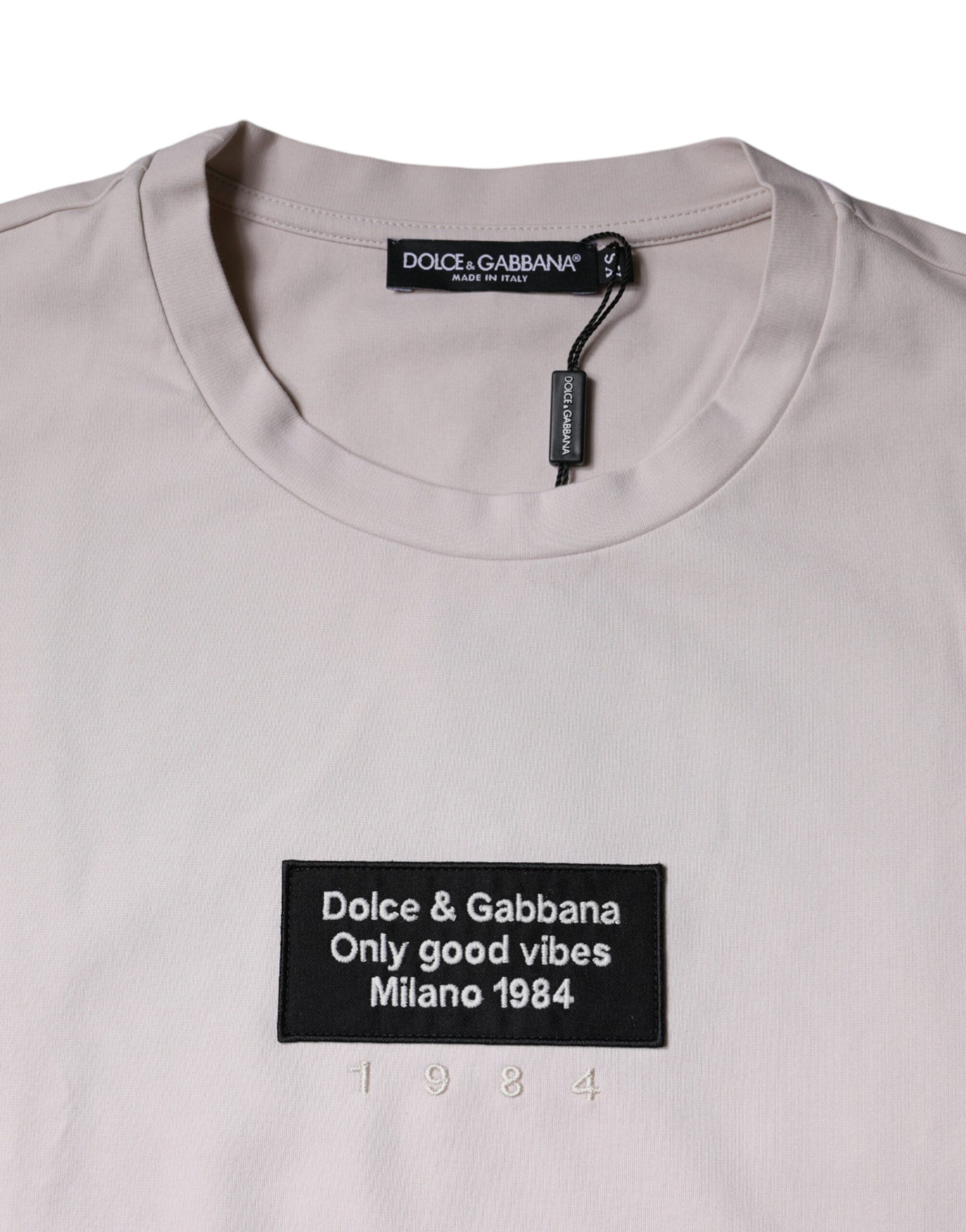 Logo Cotton Blend Crew Neck Men's T-shirt (Pre-Owned) - Dolce & Gabbana - Modalova