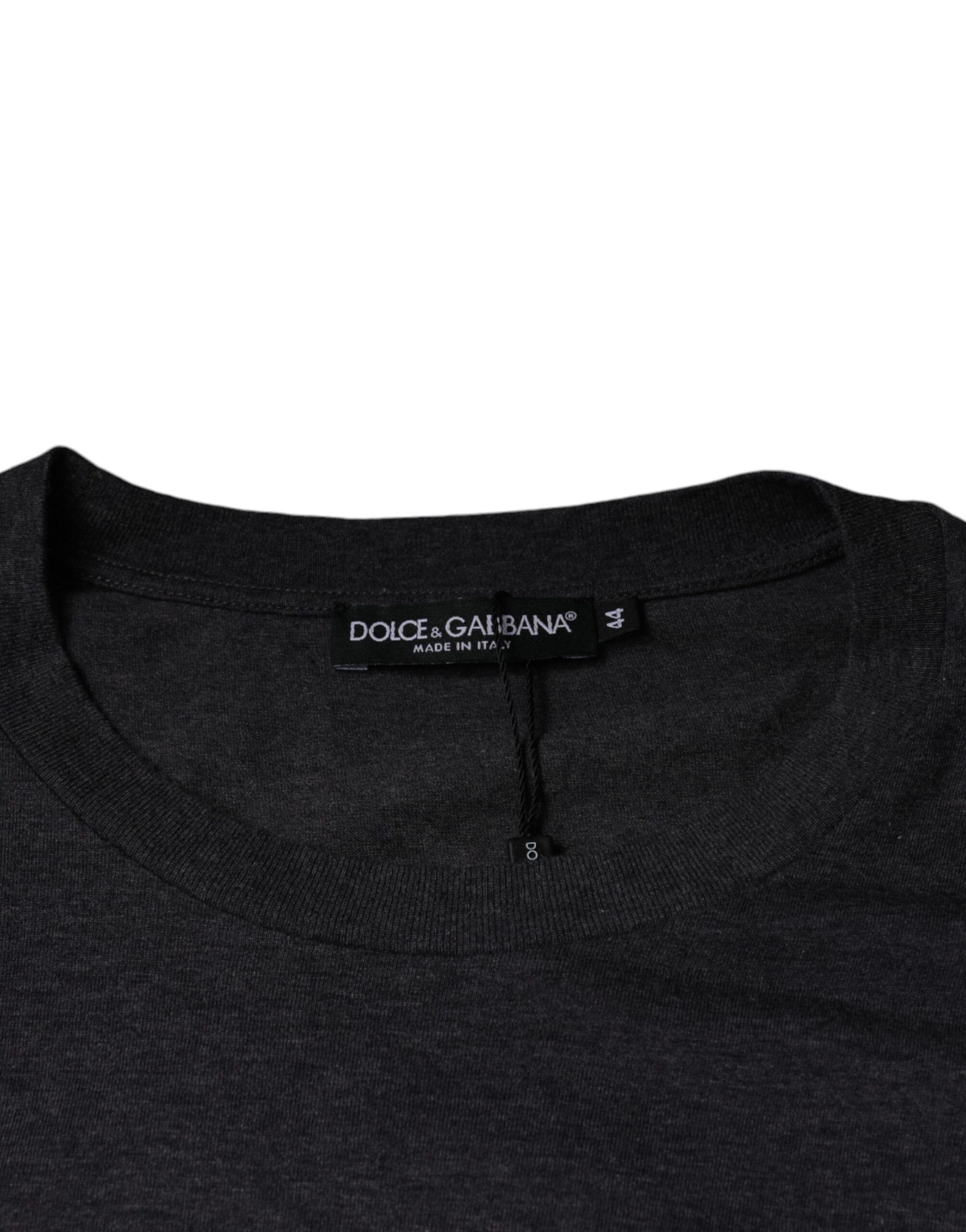 Logo Patch Cotton Crew Neck Men's T-shirt (Pre-Owned) - Dolce & Gabbana - Modalova