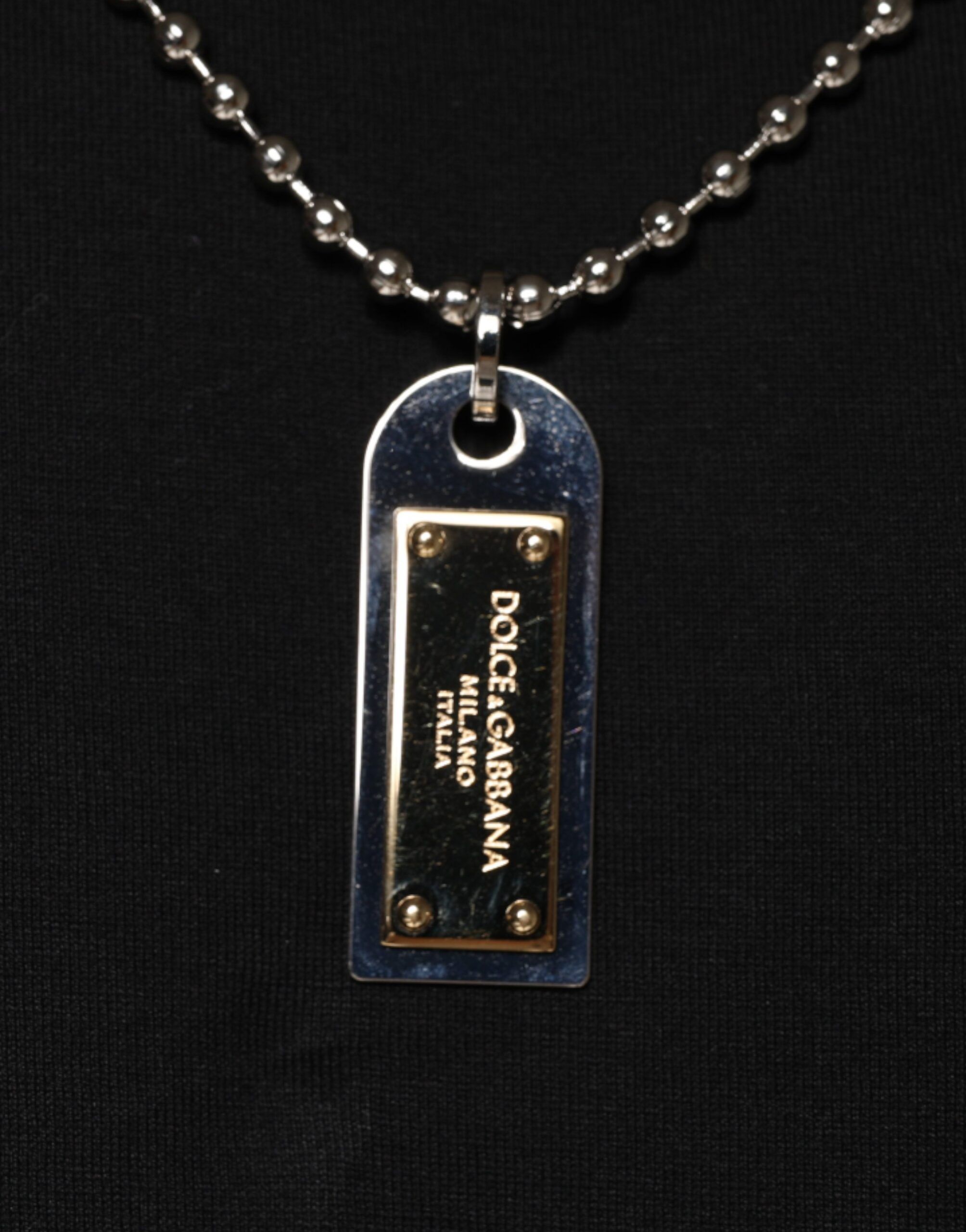 Cotton Necklace Embellished Men's T-shirt - Dolce & Gabbana - Modalova