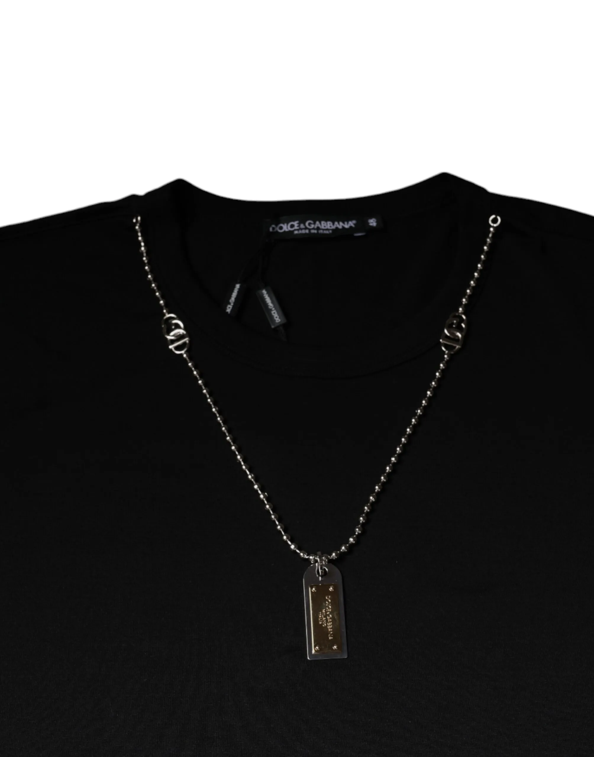 Cotton Necklace Embellished Men's T-shirt - Dolce & Gabbana - Modalova