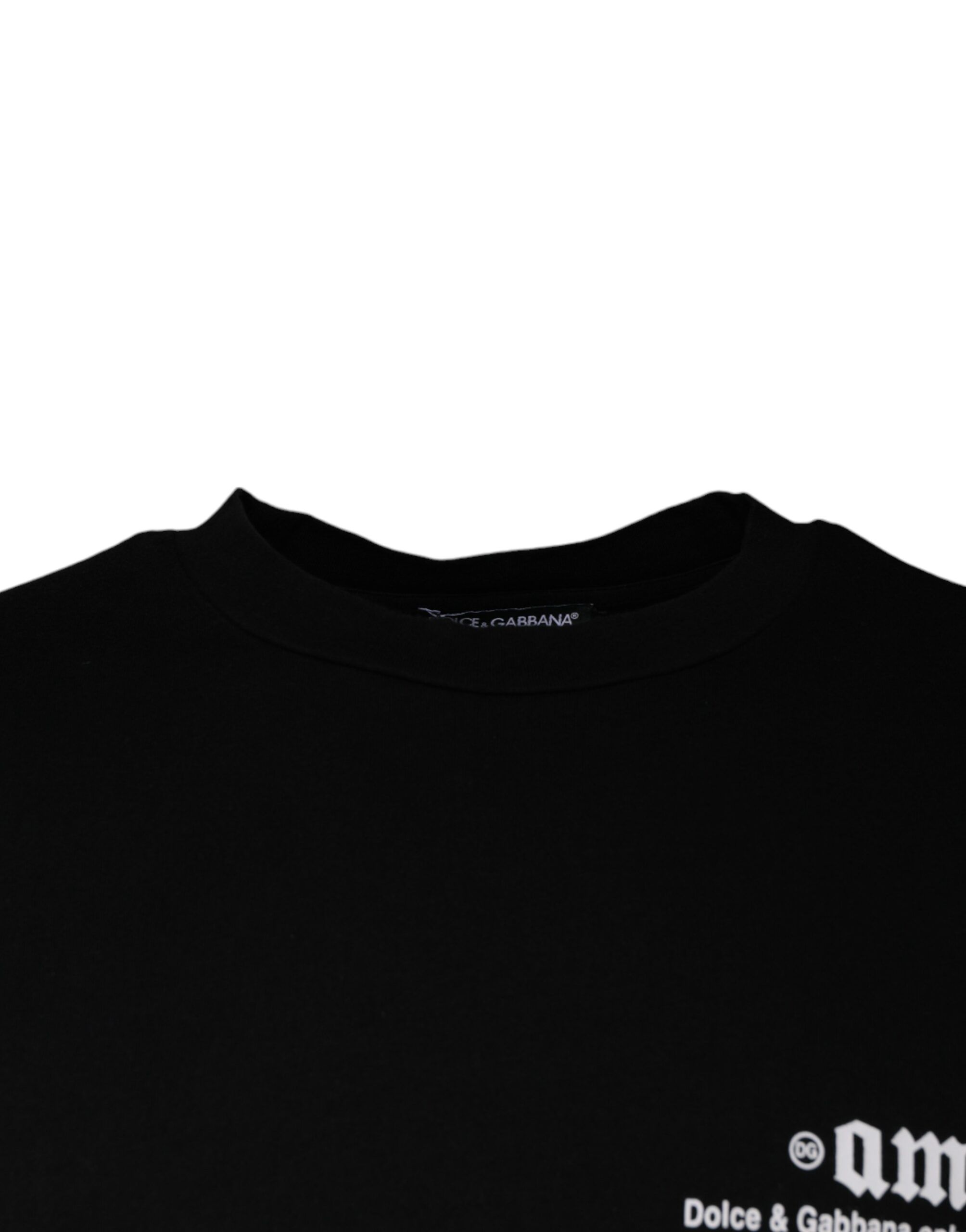 Amore Print Cotton Crew Neck Men's T-shirt - Dolce & Gabbana - Modalova