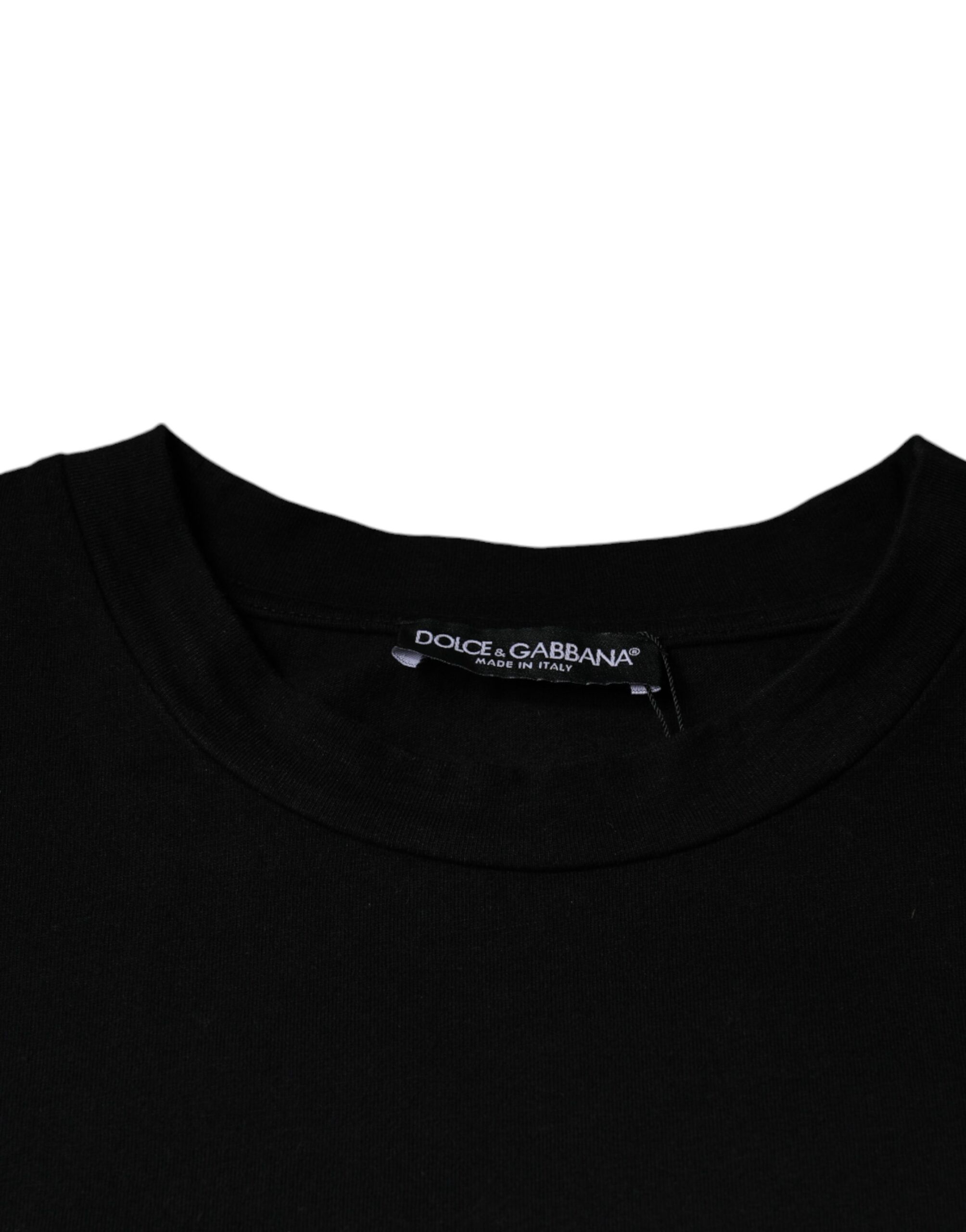 Amore Print Cotton Crew Neck Men's T-shirt - Dolce & Gabbana - Modalova
