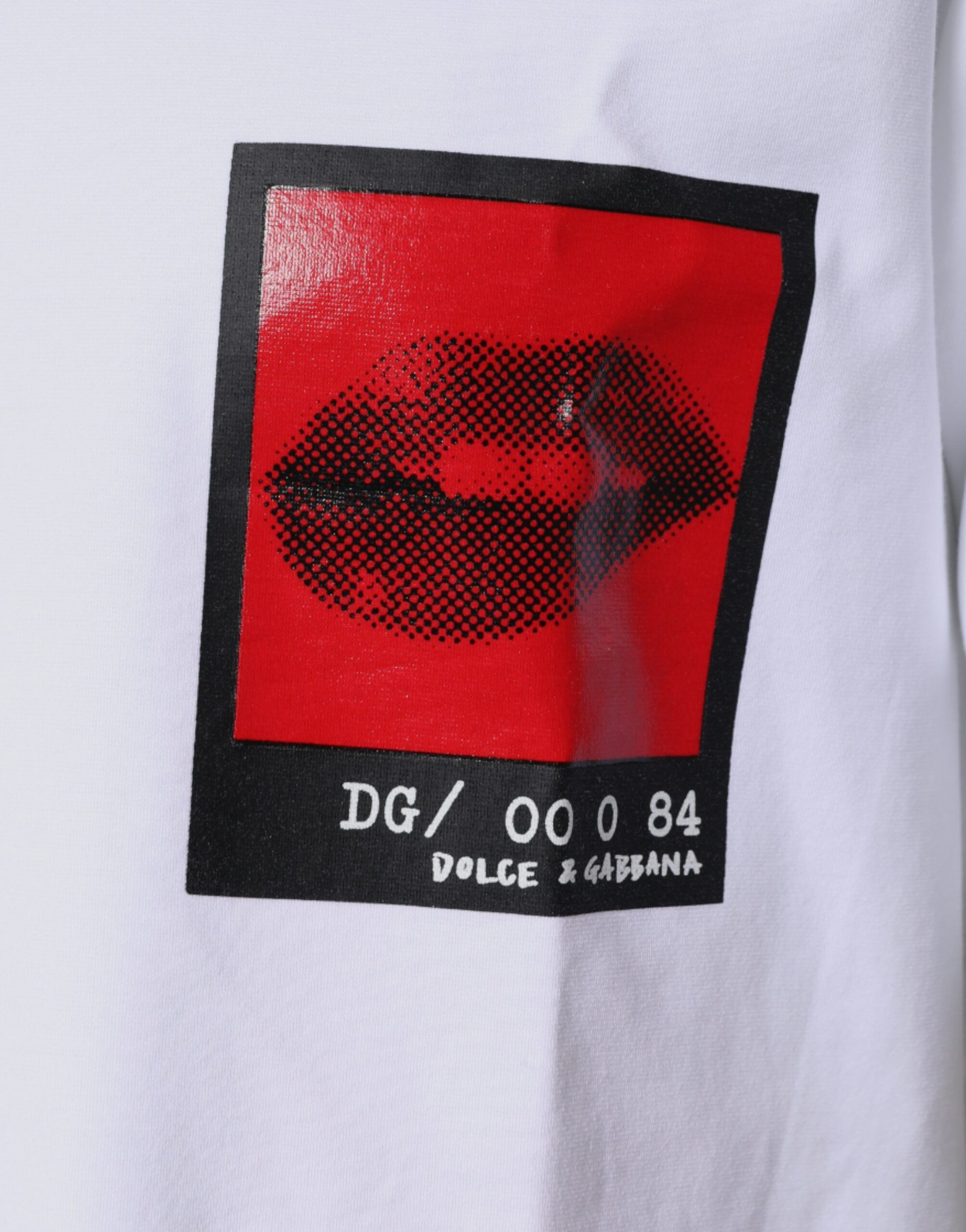 Red Lips Print Cotton Men's T-shirt (Pre-Owned) - Dolce & Gabbana - Modalova