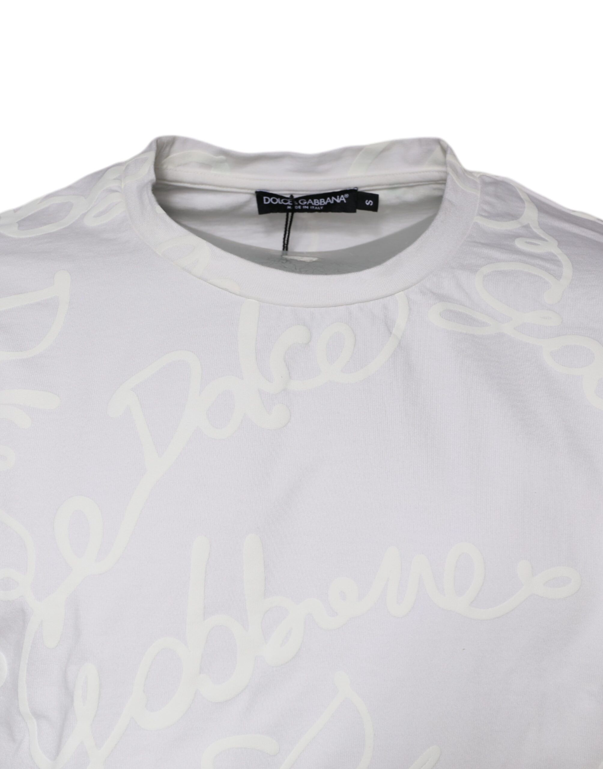 Logo Print Cotton Crew Neck Men's T-shirt - Dolce & Gabbana - Modalova