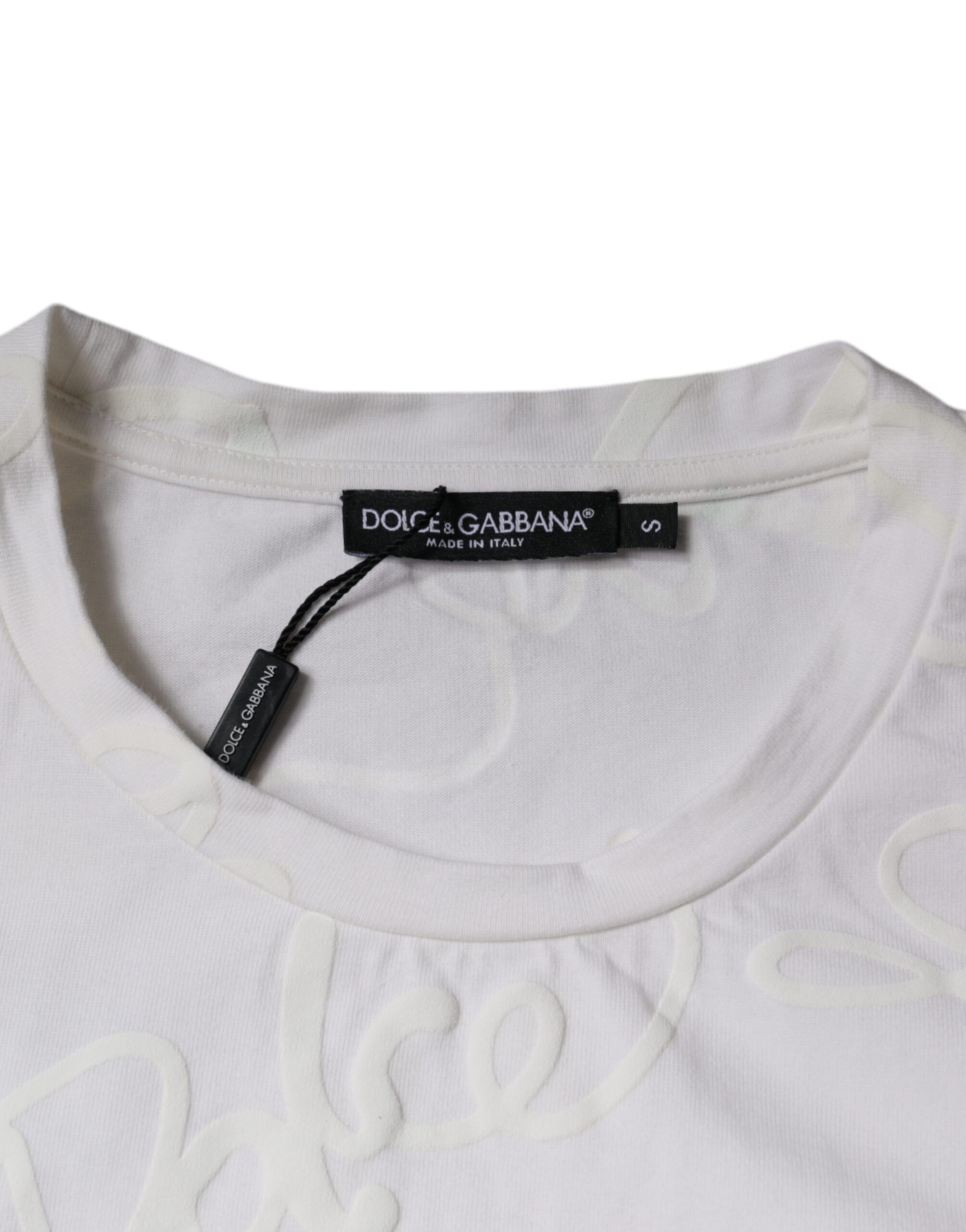 Logo Print Cotton Crew Neck Men's T-shirt (Pre-Owned) - Dolce & Gabbana - Modalova
