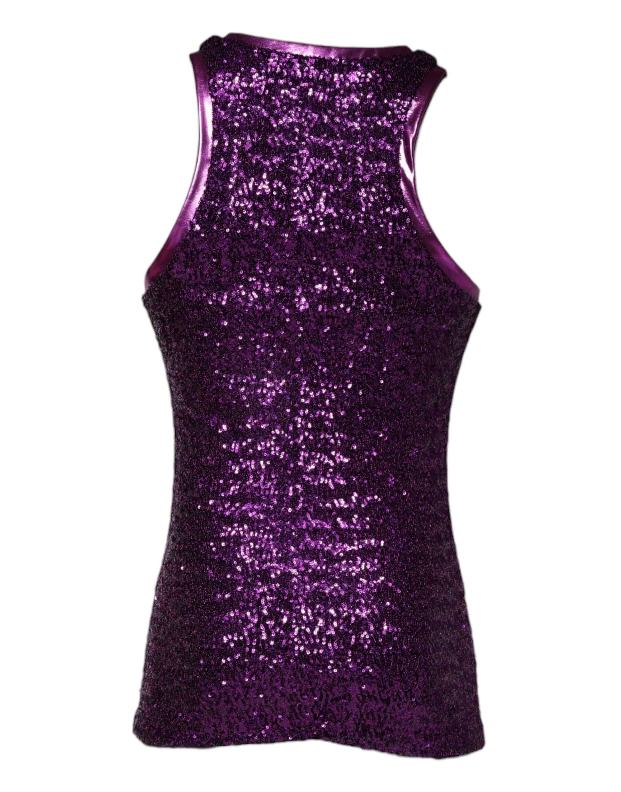 Sequin Round Neck Sleeveless Men's T-shirt - Dolce & Gabbana - Modalova