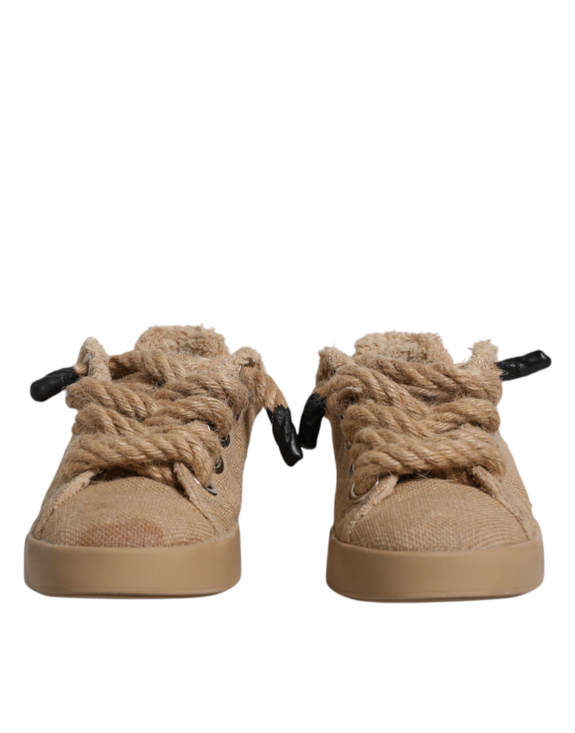 Jute Fabric Low Top Men Sneakers Men's Shoes - Dolce & Gabbana - Modalova