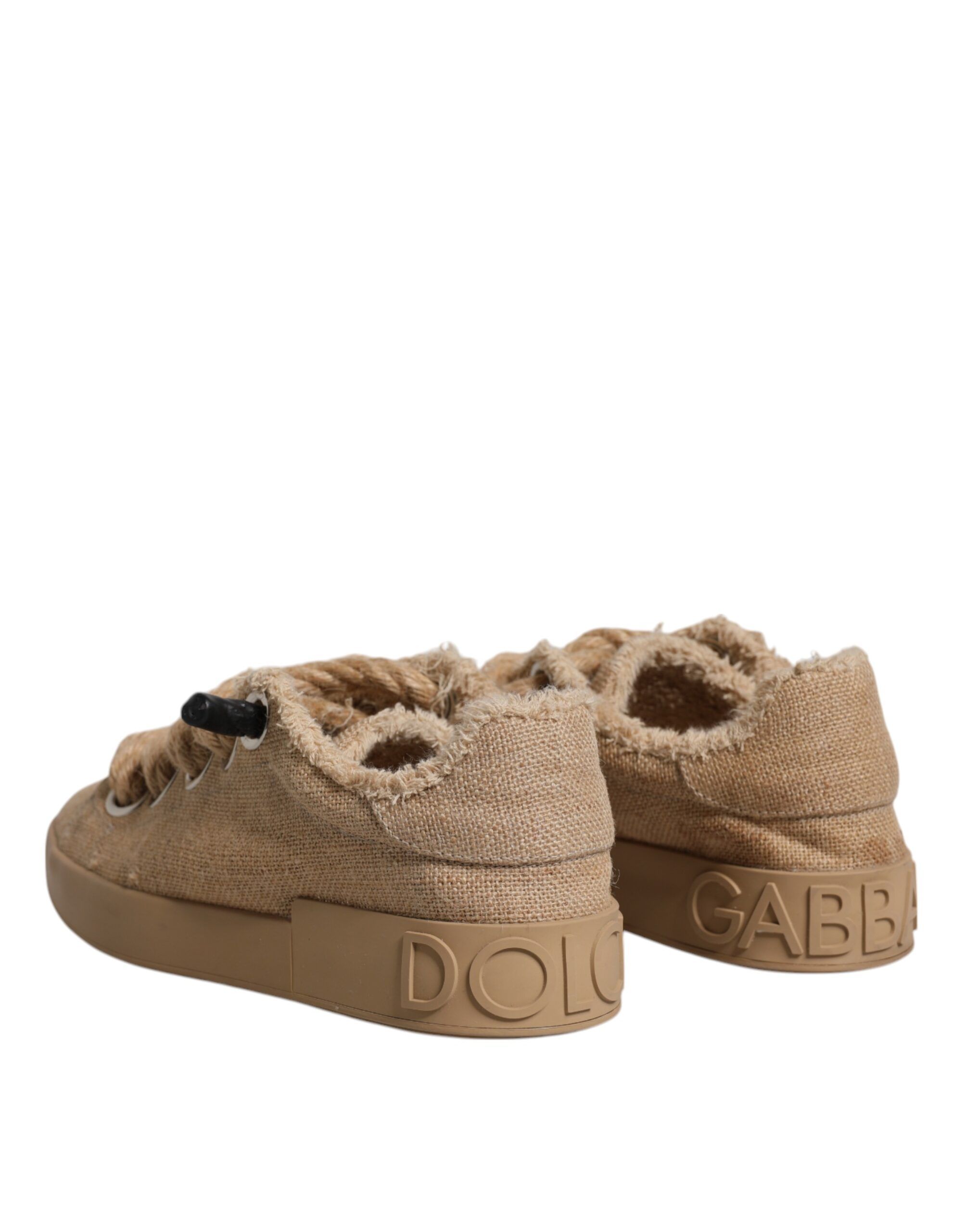 Jute Fabric Low Top Men Sneakers Men's Shoes - Dolce & Gabbana - Modalova