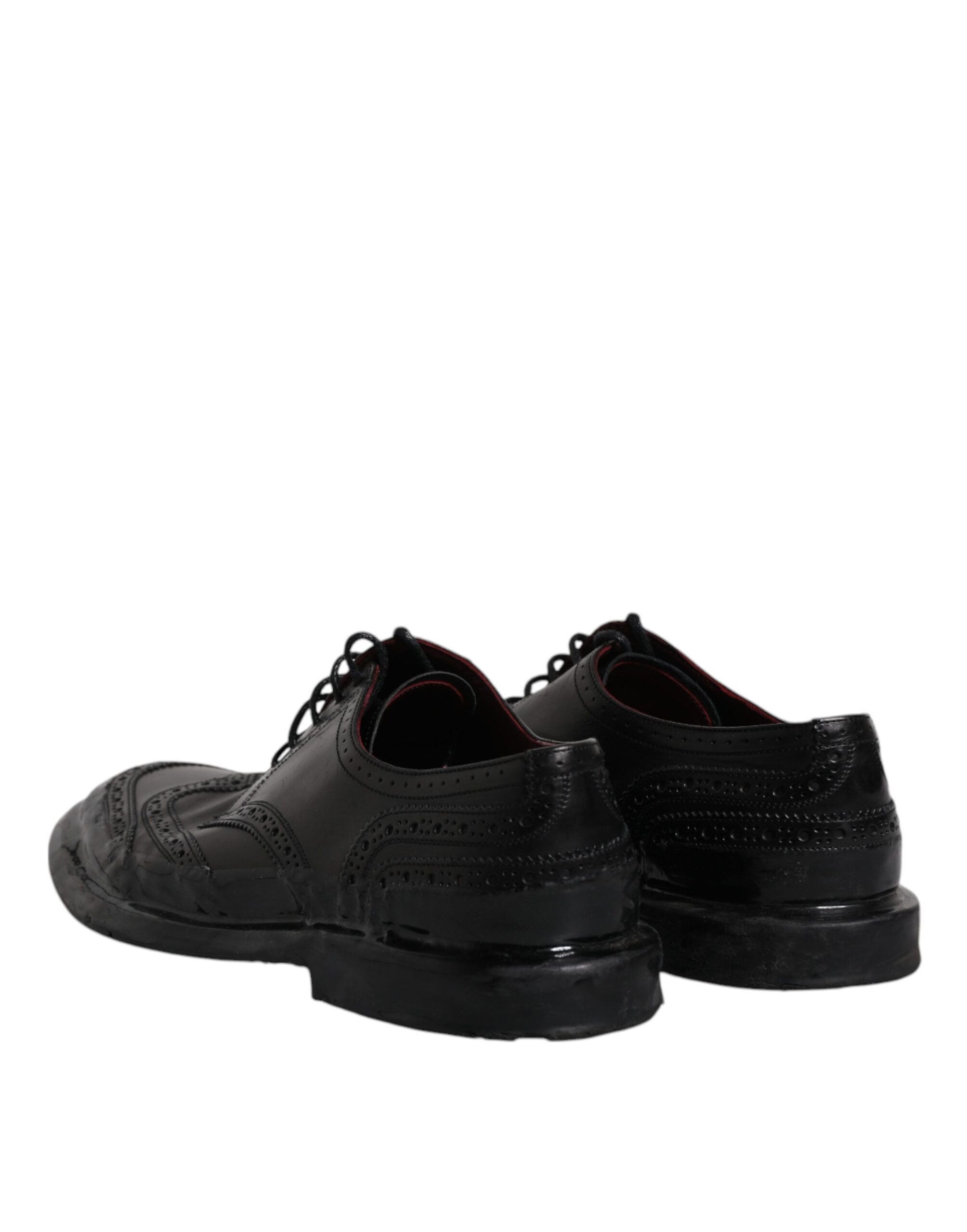 Leather Derby Wingtip Formal Men's Shoes - Dolce & Gabbana - Modalova