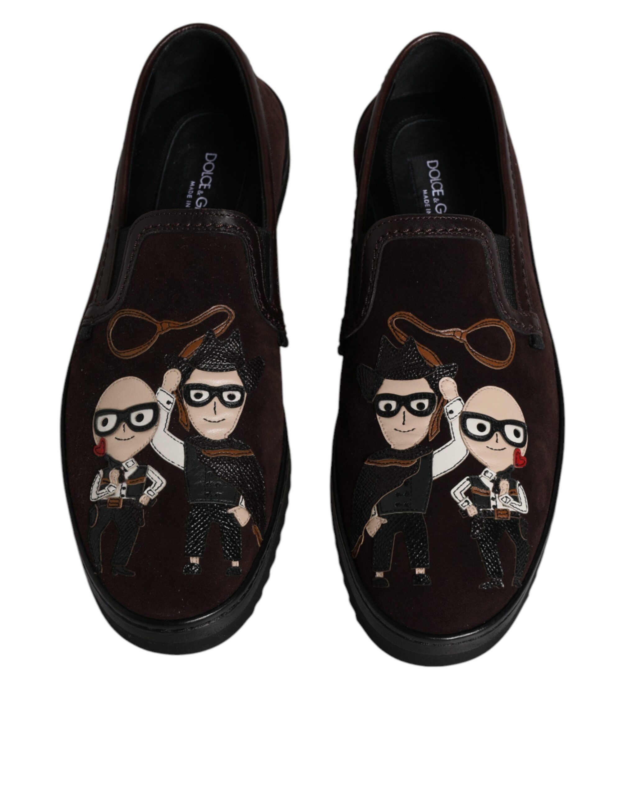 Suede DG Family Slip On Flats Men's Shoes - Dolce & Gabbana - Modalova