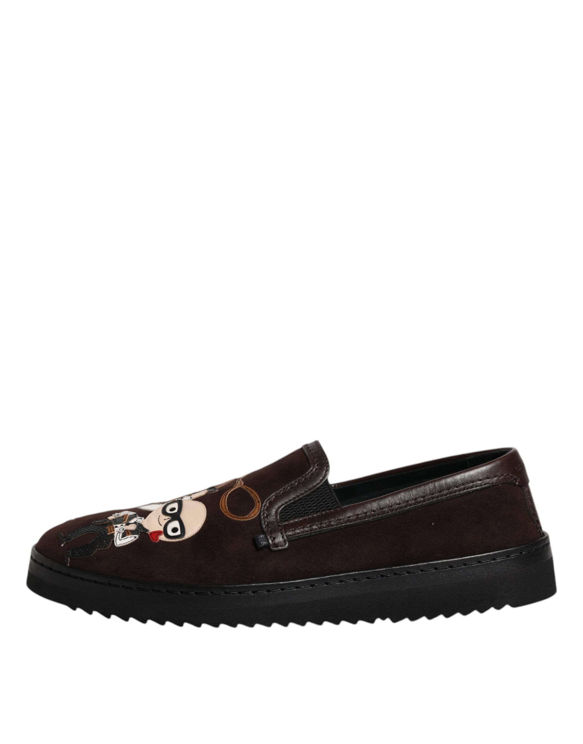 Suede DG Family Slip On Flats Men's Shoes - Dolce & Gabbana - Modalova