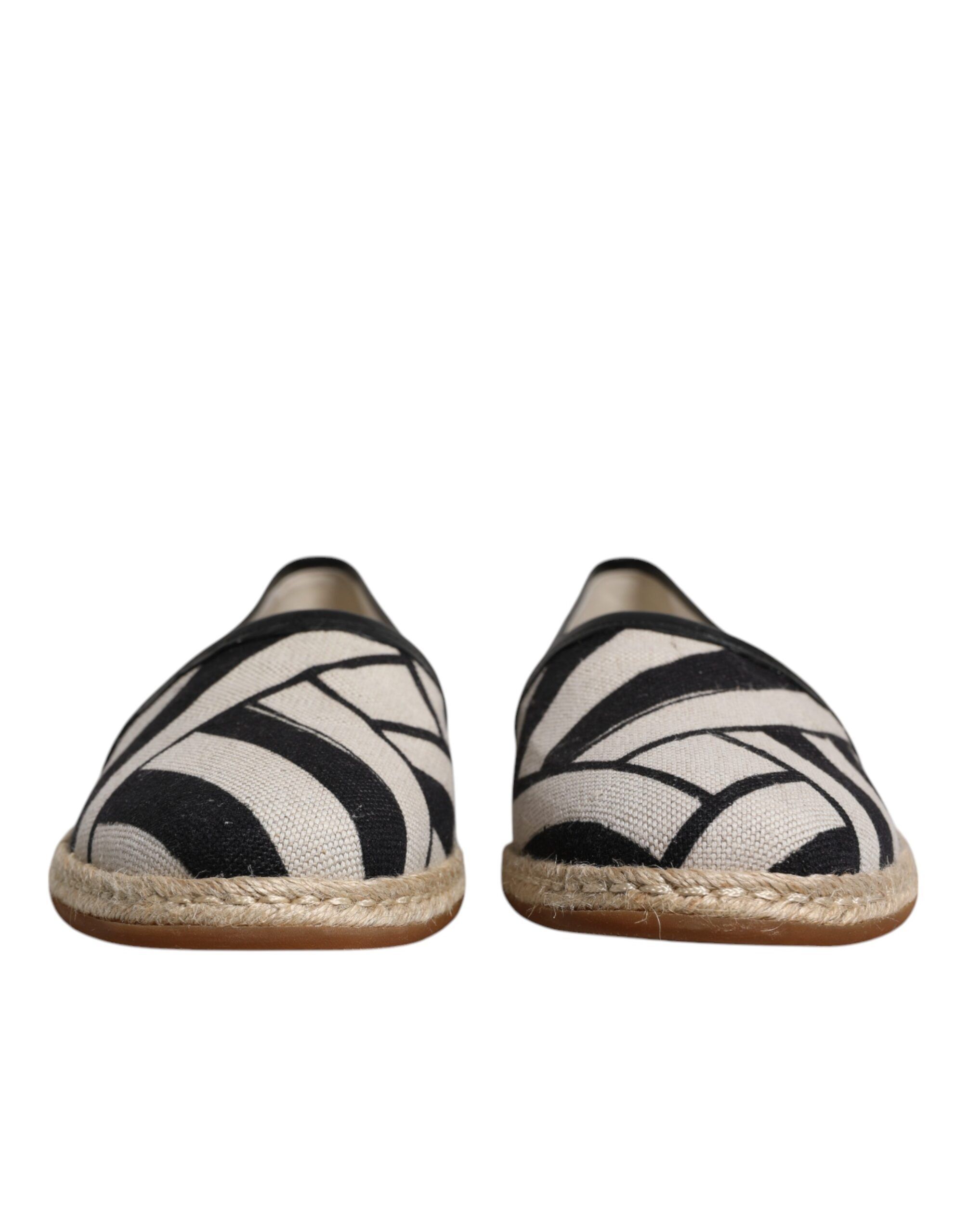 Black White Stripes Slip On Espadrille Men's Shoes - Dolce & Gabbana - Modalova