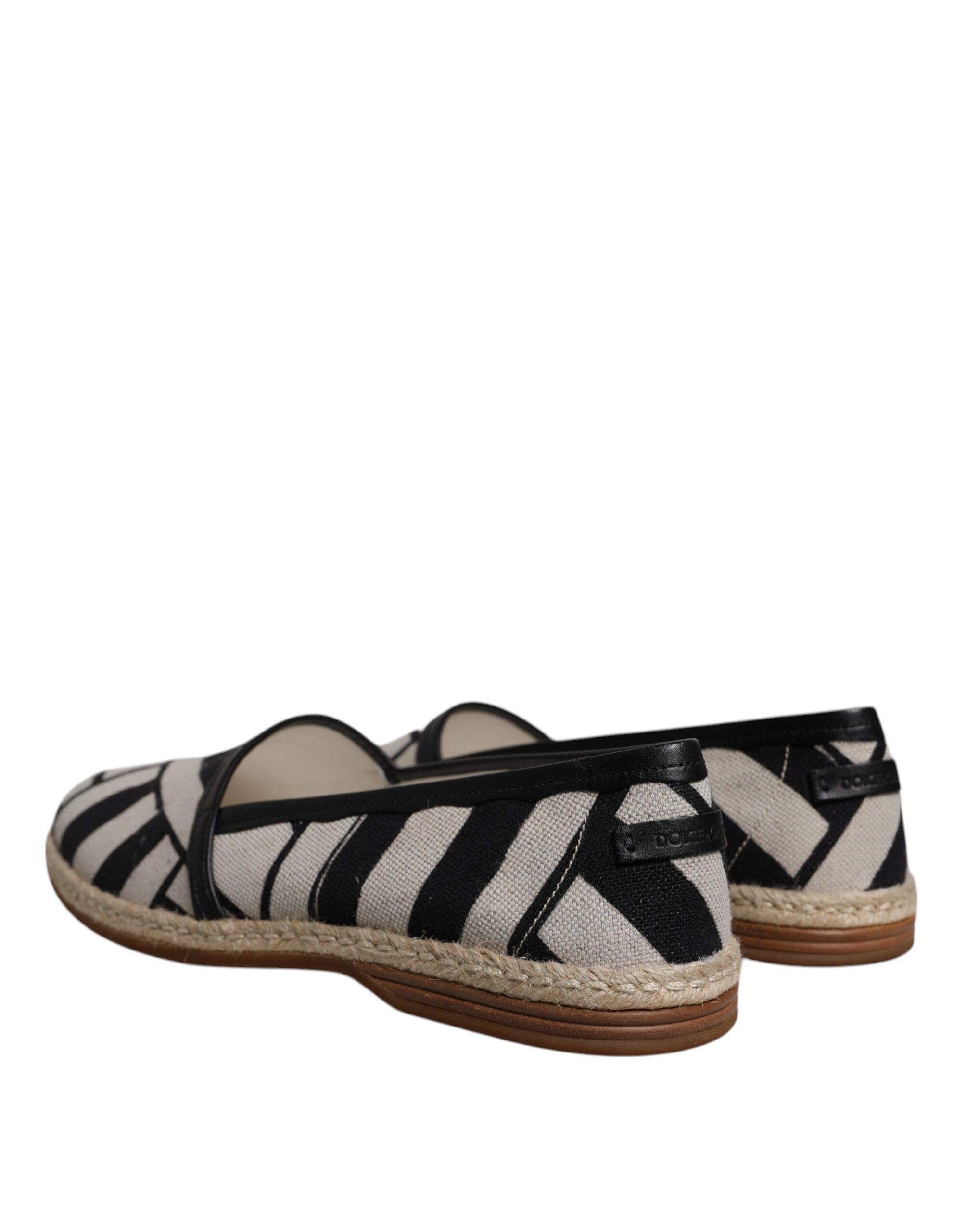 Black White Stripes Slip On Espadrille Men's Shoes - Dolce & Gabbana - Modalova