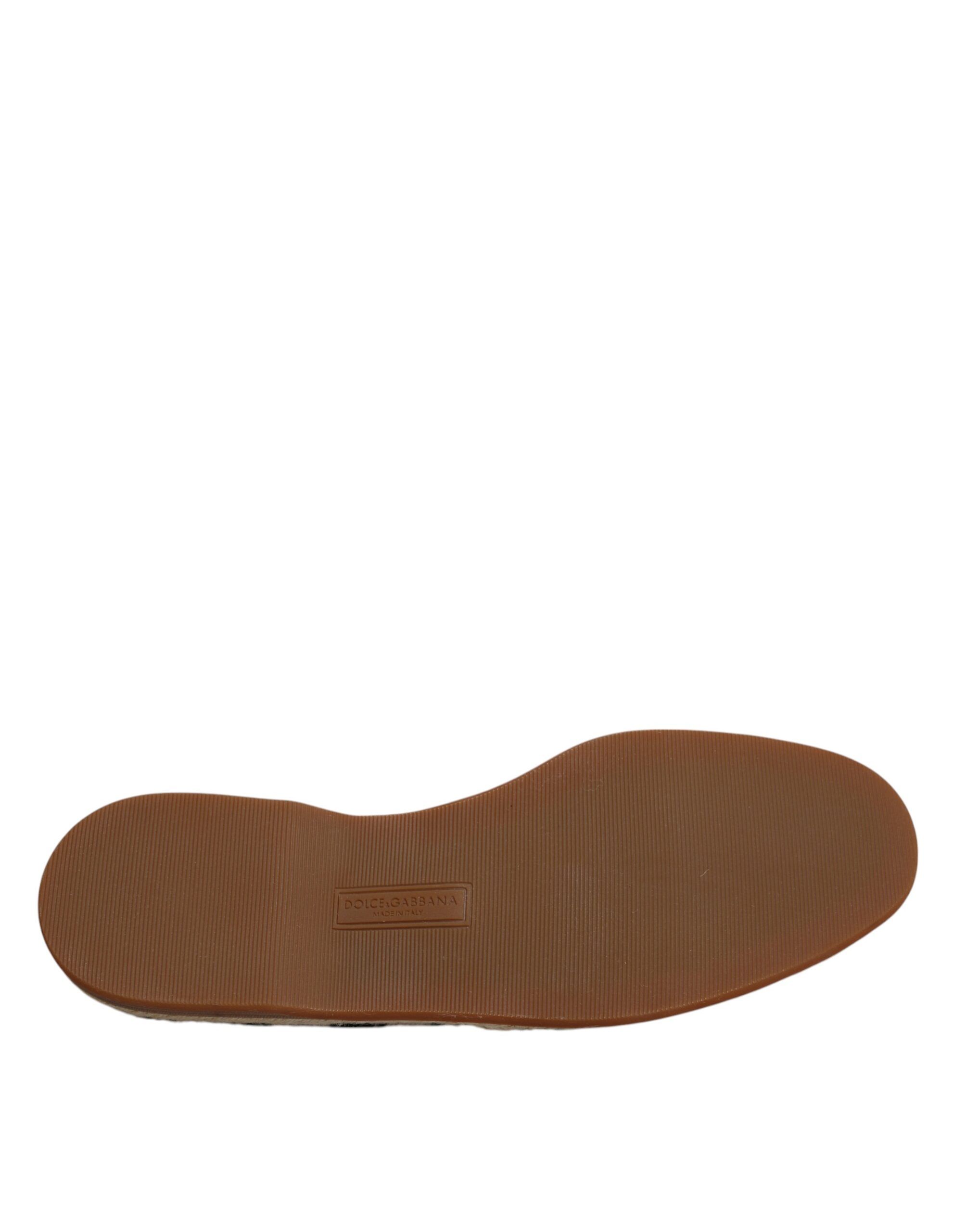 Black White Stripes Slip On Espadrille Men's Shoes - Dolce & Gabbana - Modalova