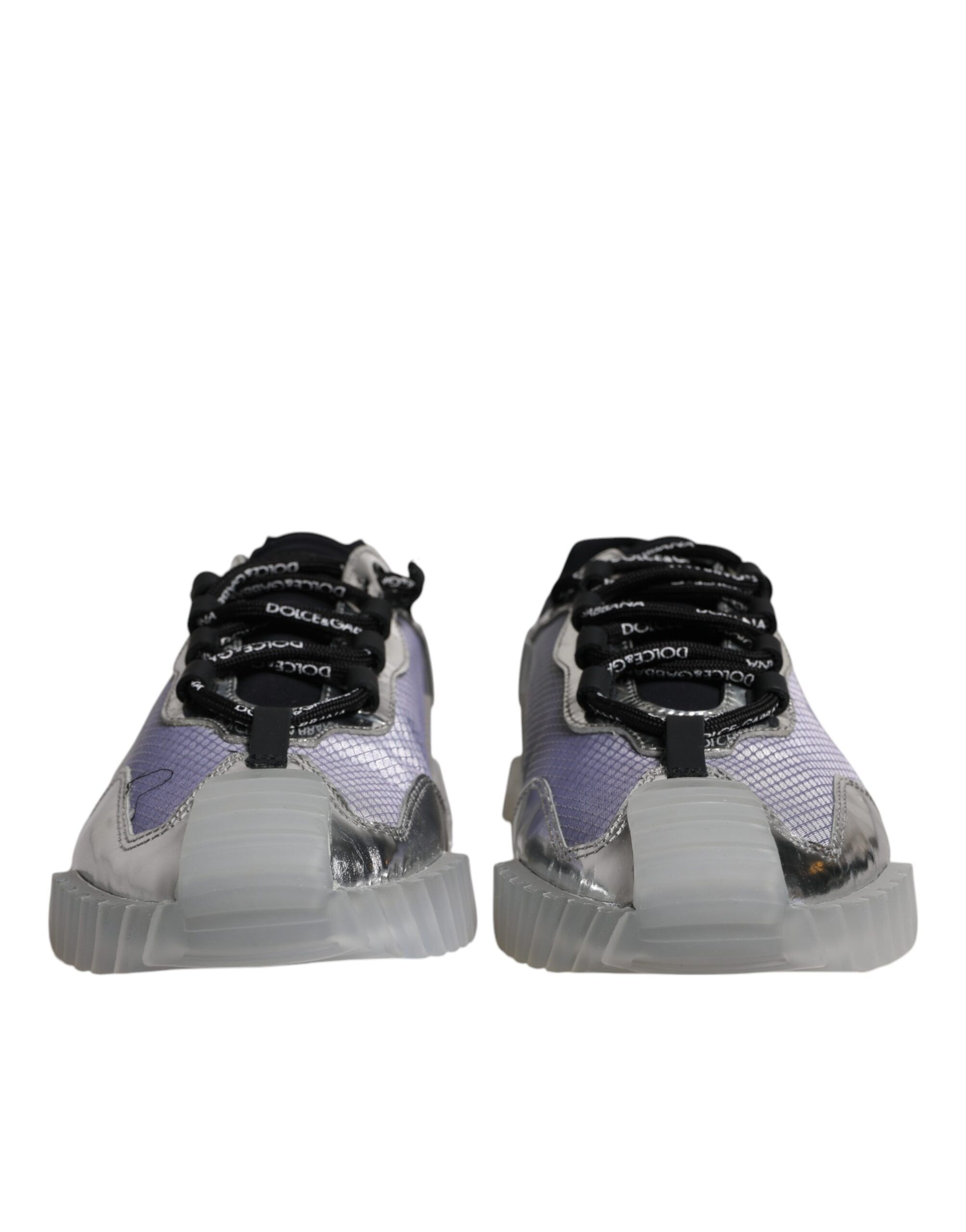 Silver Black Nylon NS1 Low Top Sneakers Men's Shoes (Pre-Owned) - Dolce & Gabbana - Modalova