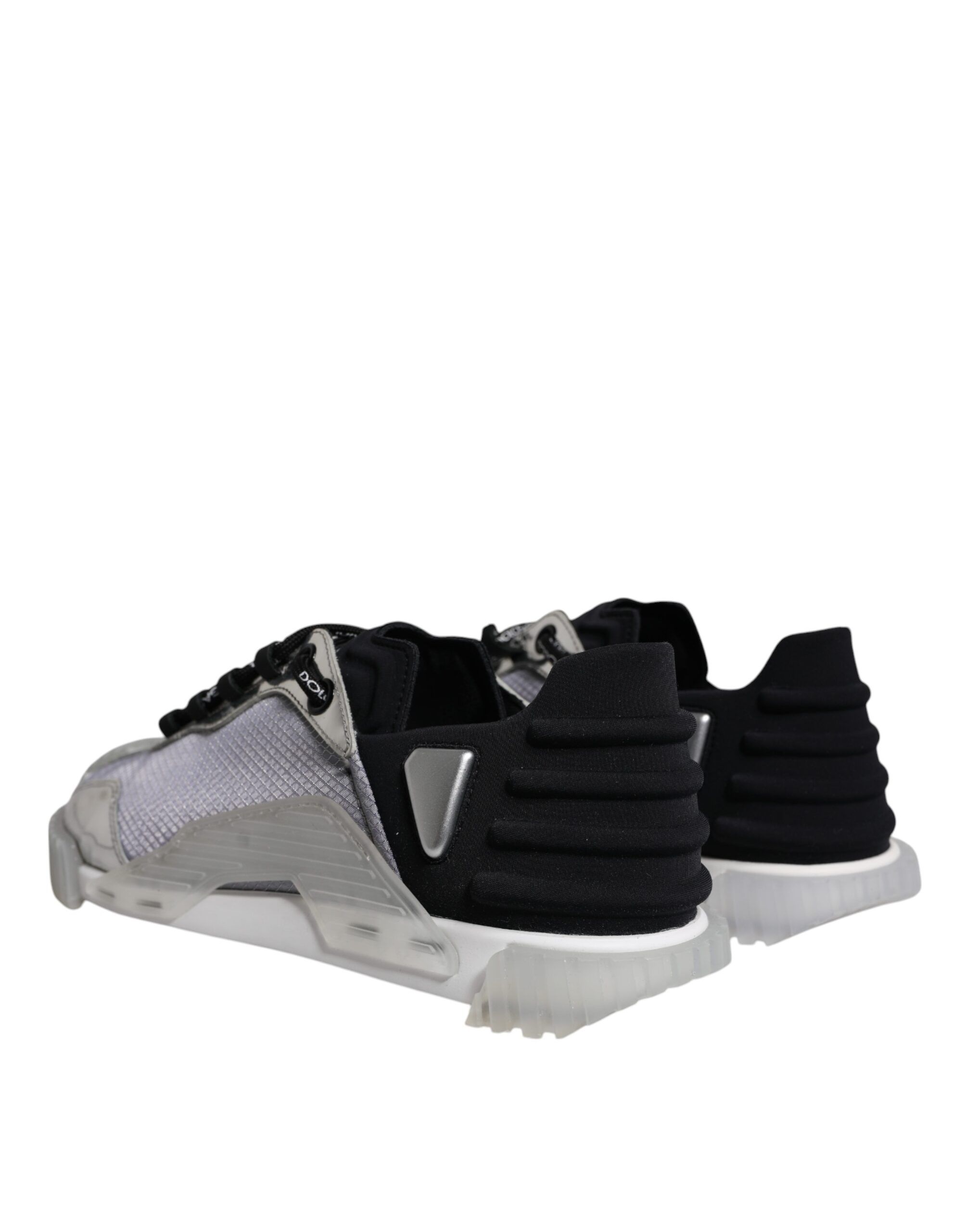 Silver Black Nylon NS1 Low Top Sneakers Men's Shoes (Pre-Owned) - Dolce & Gabbana - Modalova