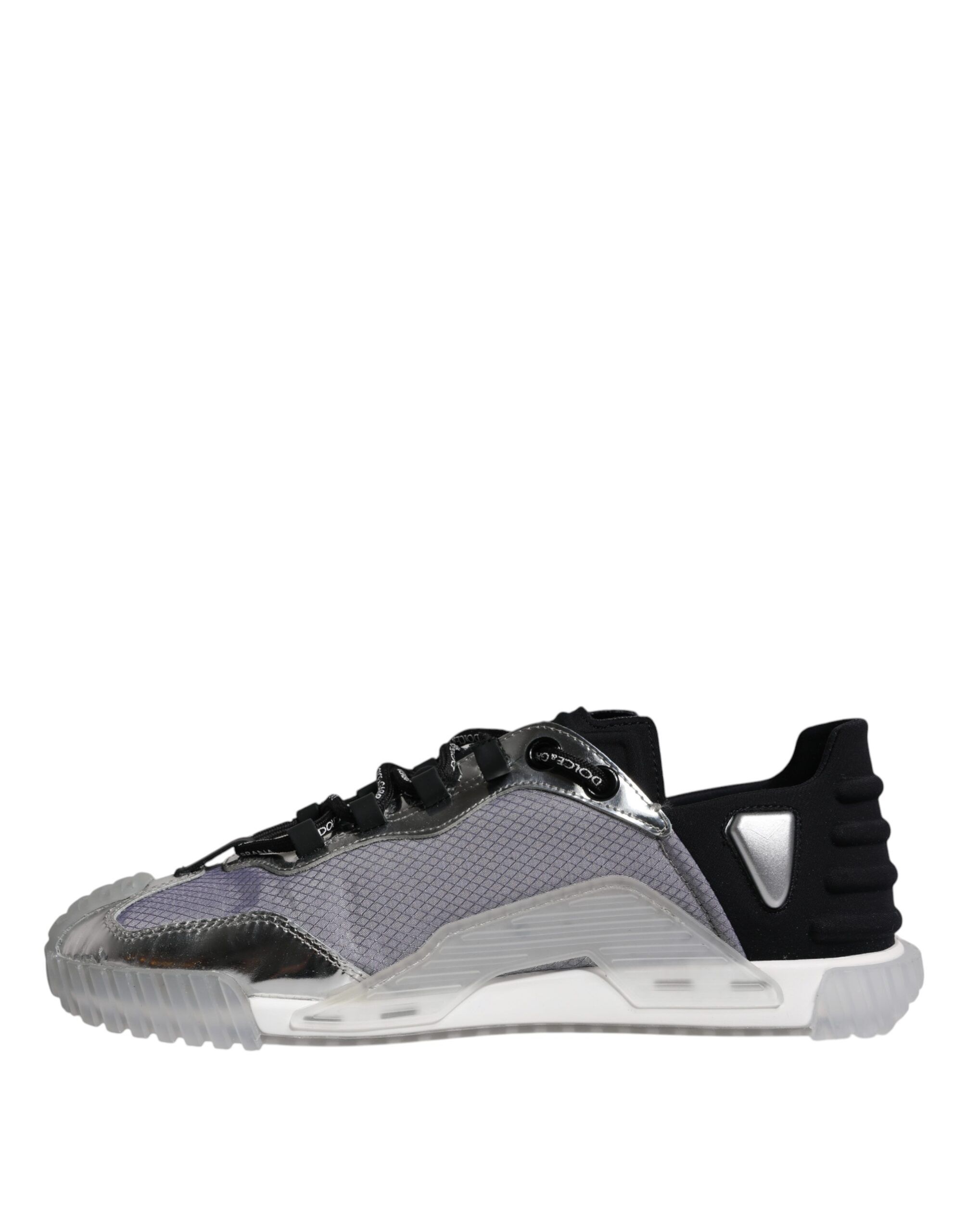 Silver Black Nylon NS1 Low Top Sneakers Men's Shoes (Pre-Owned) - Dolce & Gabbana - Modalova