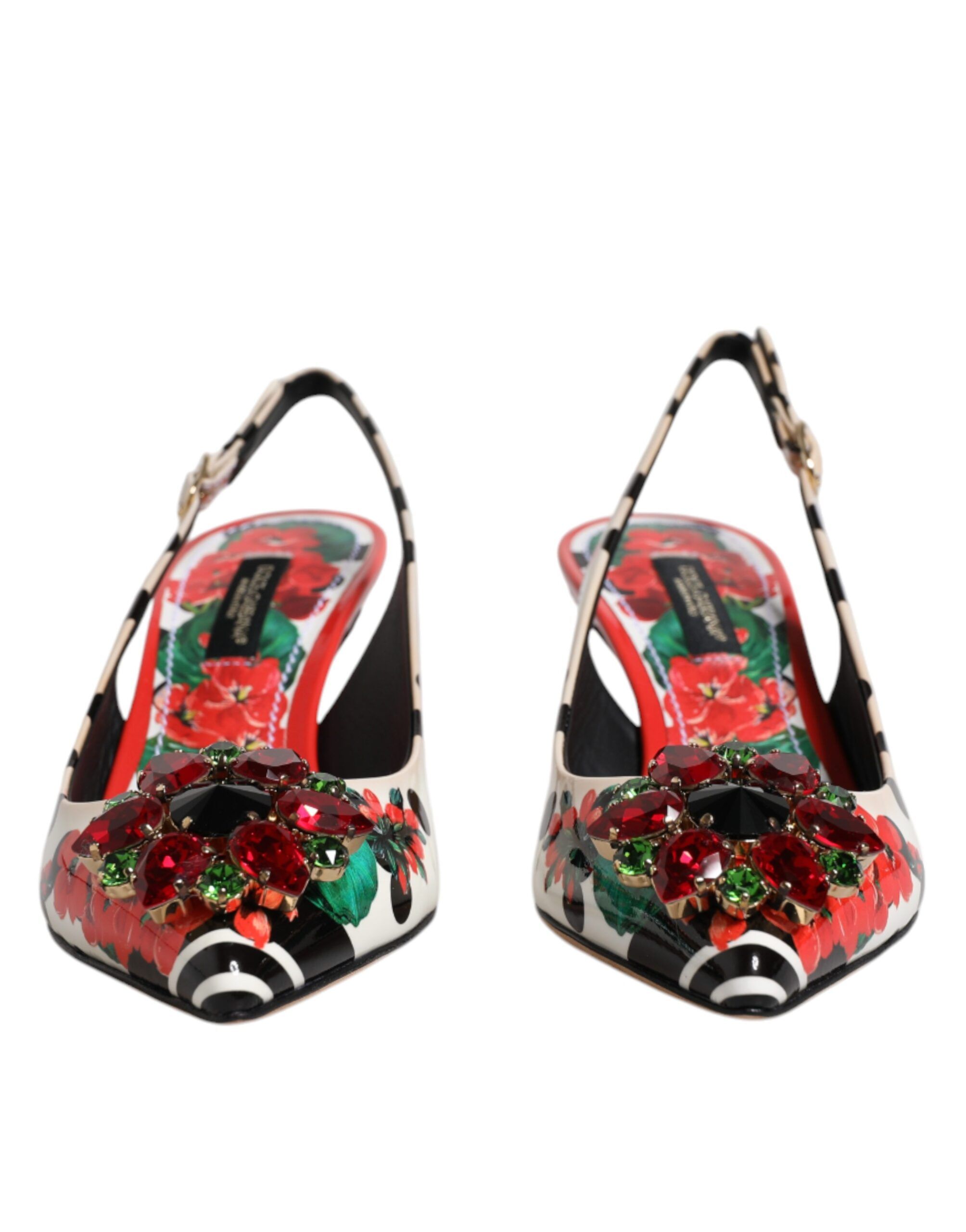 Leather Crystal Heels Slingback Women's Shoes (Pre-Owned) - Dolce & Gabbana - Modalova
