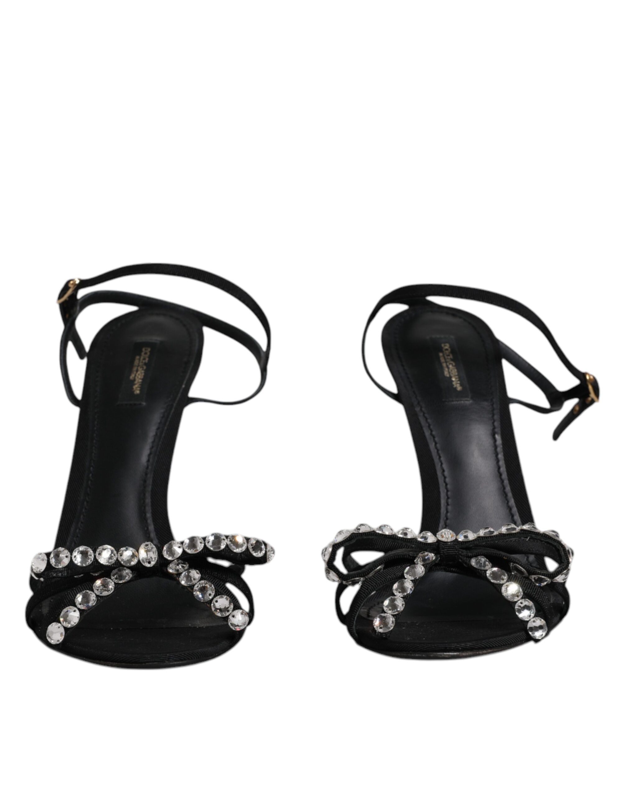 Leather Crystal Heels Sandals Women's Shoes (Pre-Owned) - Dolce & Gabbana - Modalova