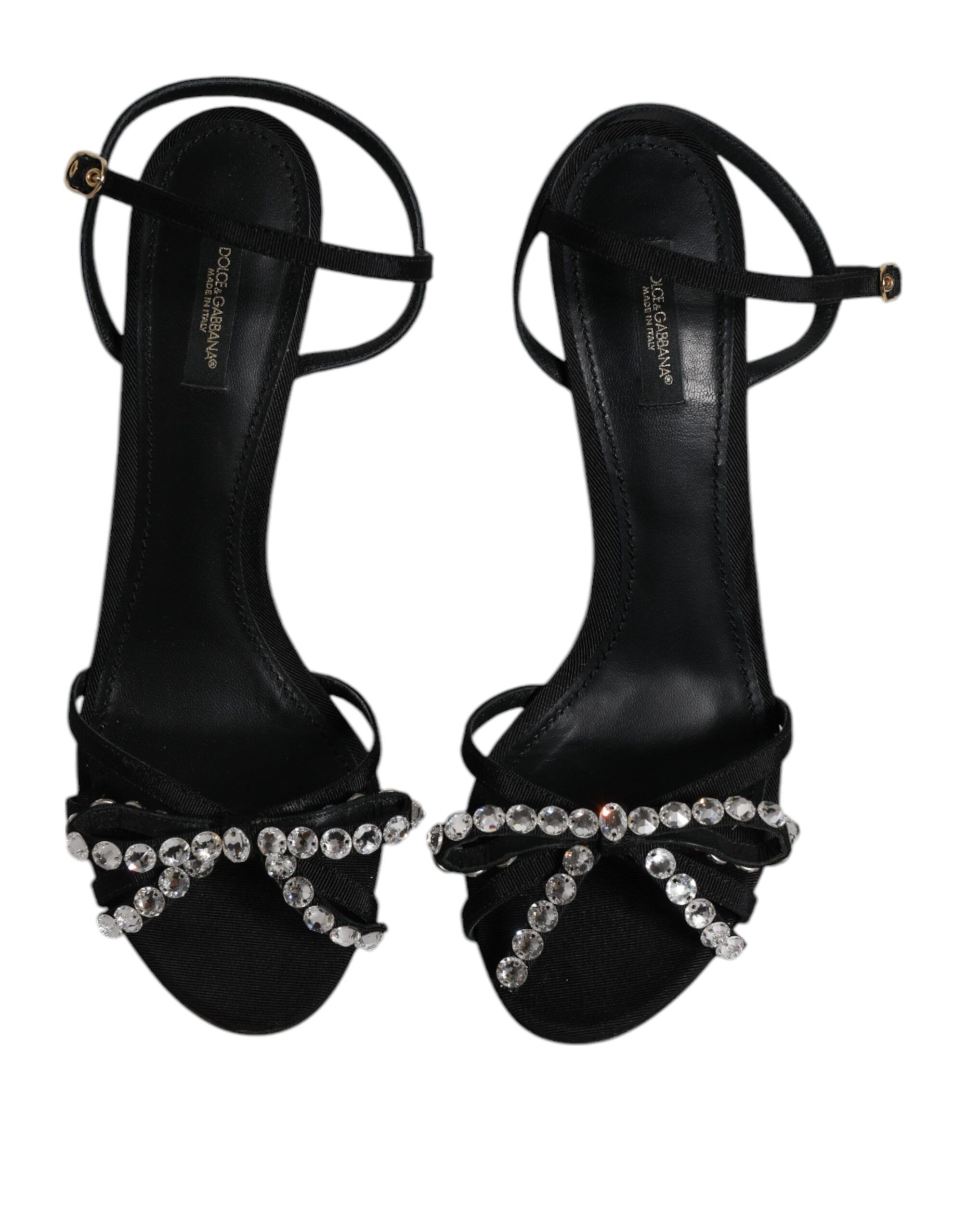 Leather Crystal Heels Sandals Women's Shoes (Pre-Owned) - Dolce & Gabbana - Modalova