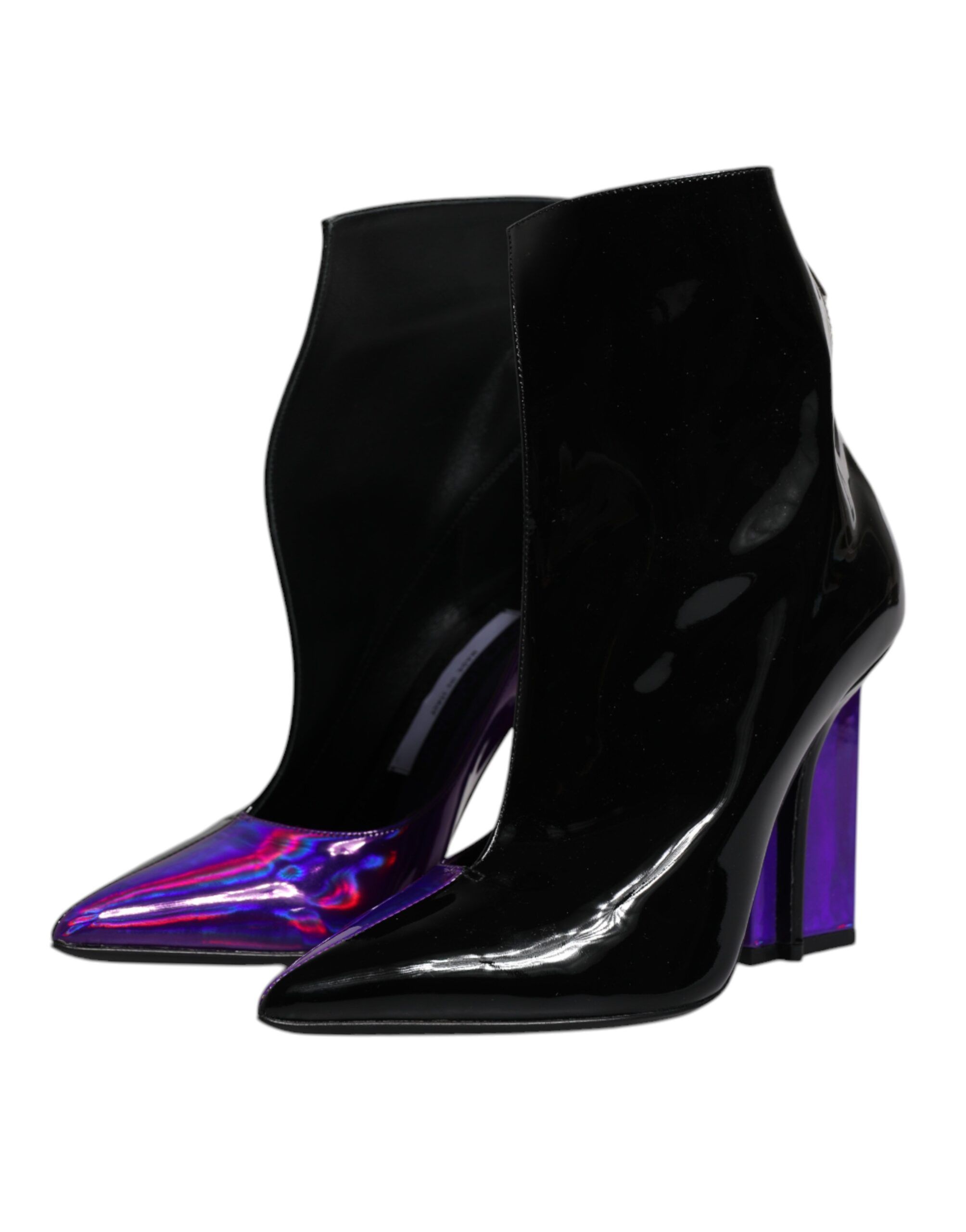 Purple Black Pointed Ankle Boots Women's Shoes - Dolce & Gabbana - Modalova