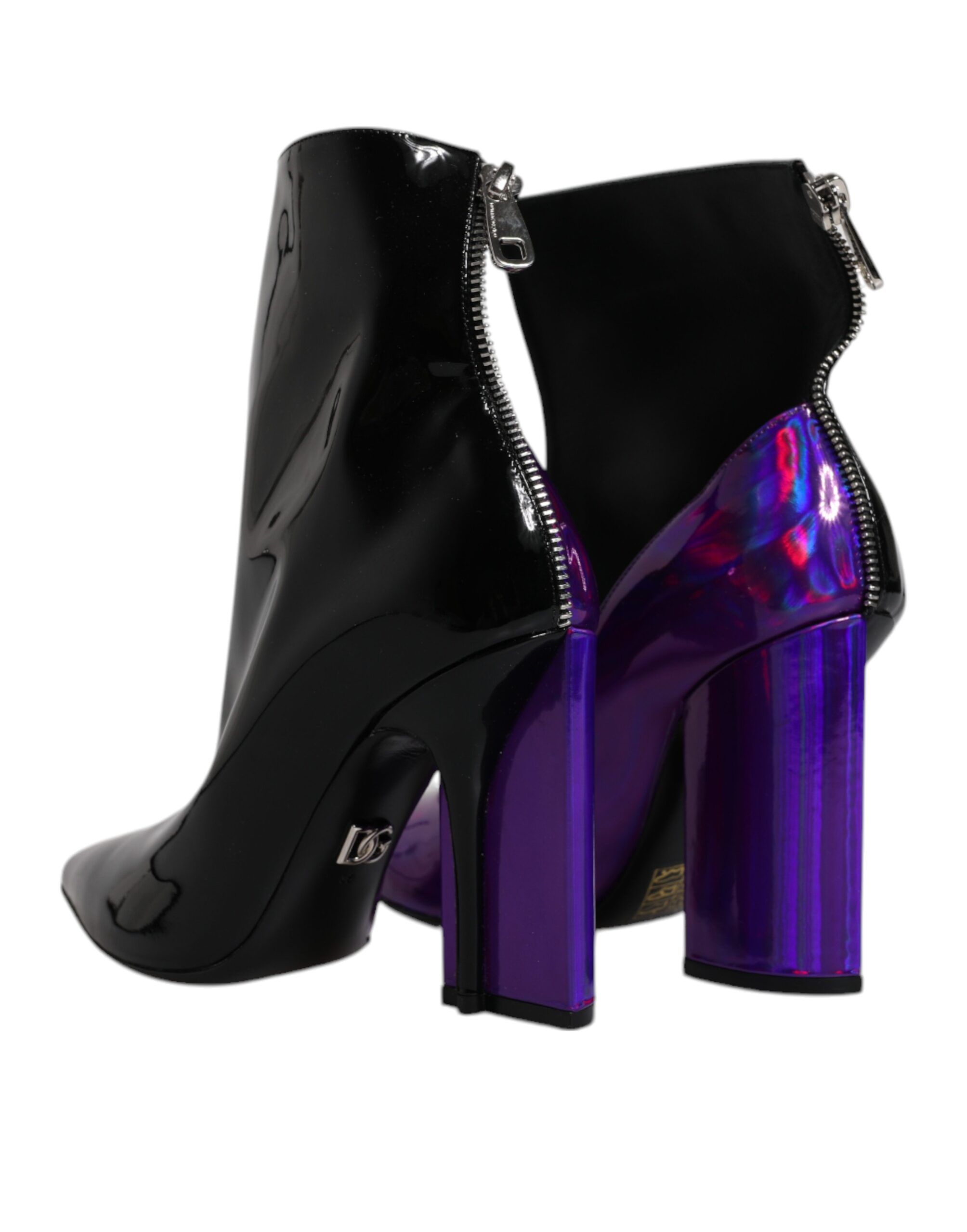 Purple Black Pointed Ankle Boots Women's Shoes - Dolce & Gabbana - Modalova