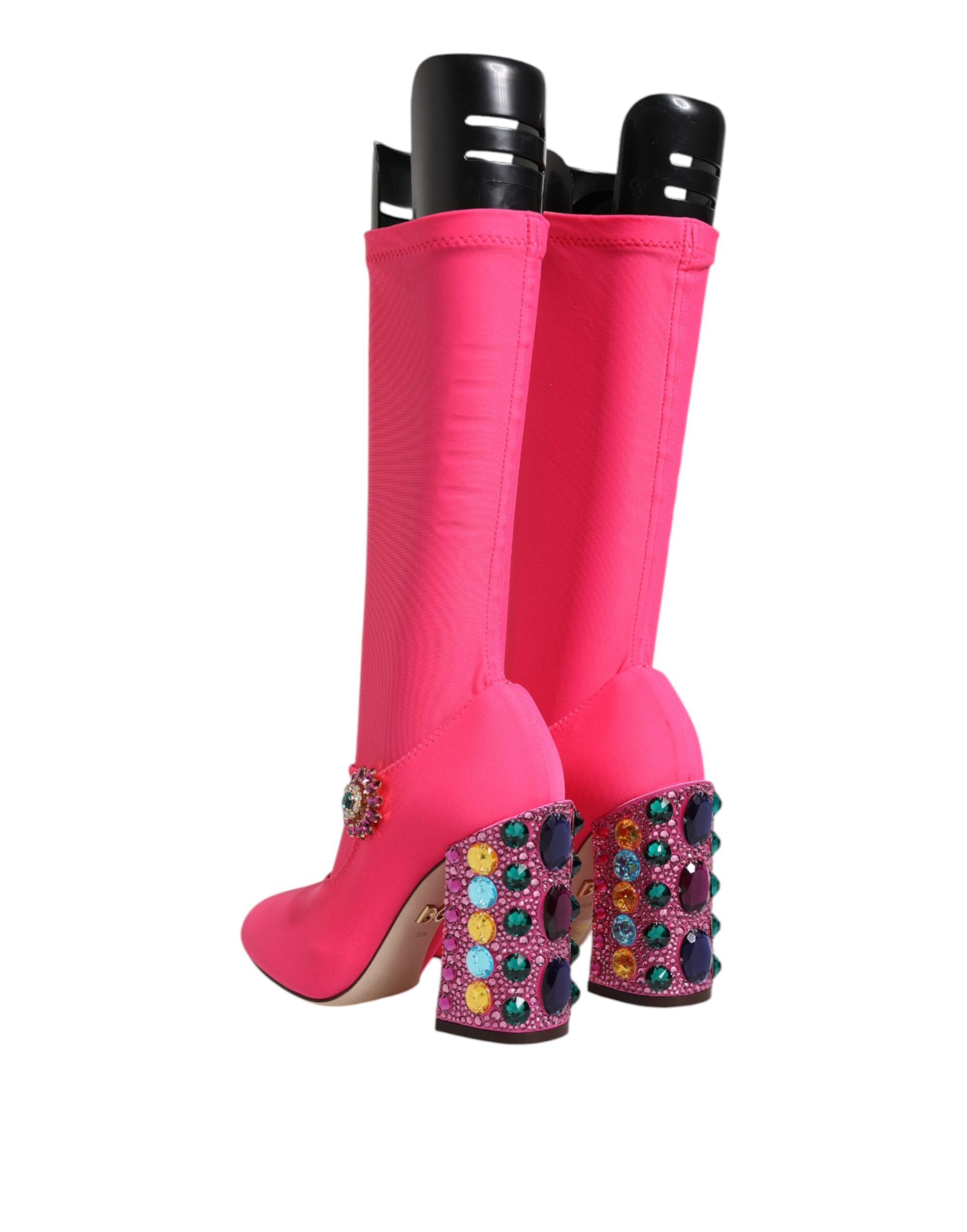 Nylon Crystal Vally High Boots Women's Shoes - Dolce & Gabbana - Modalova