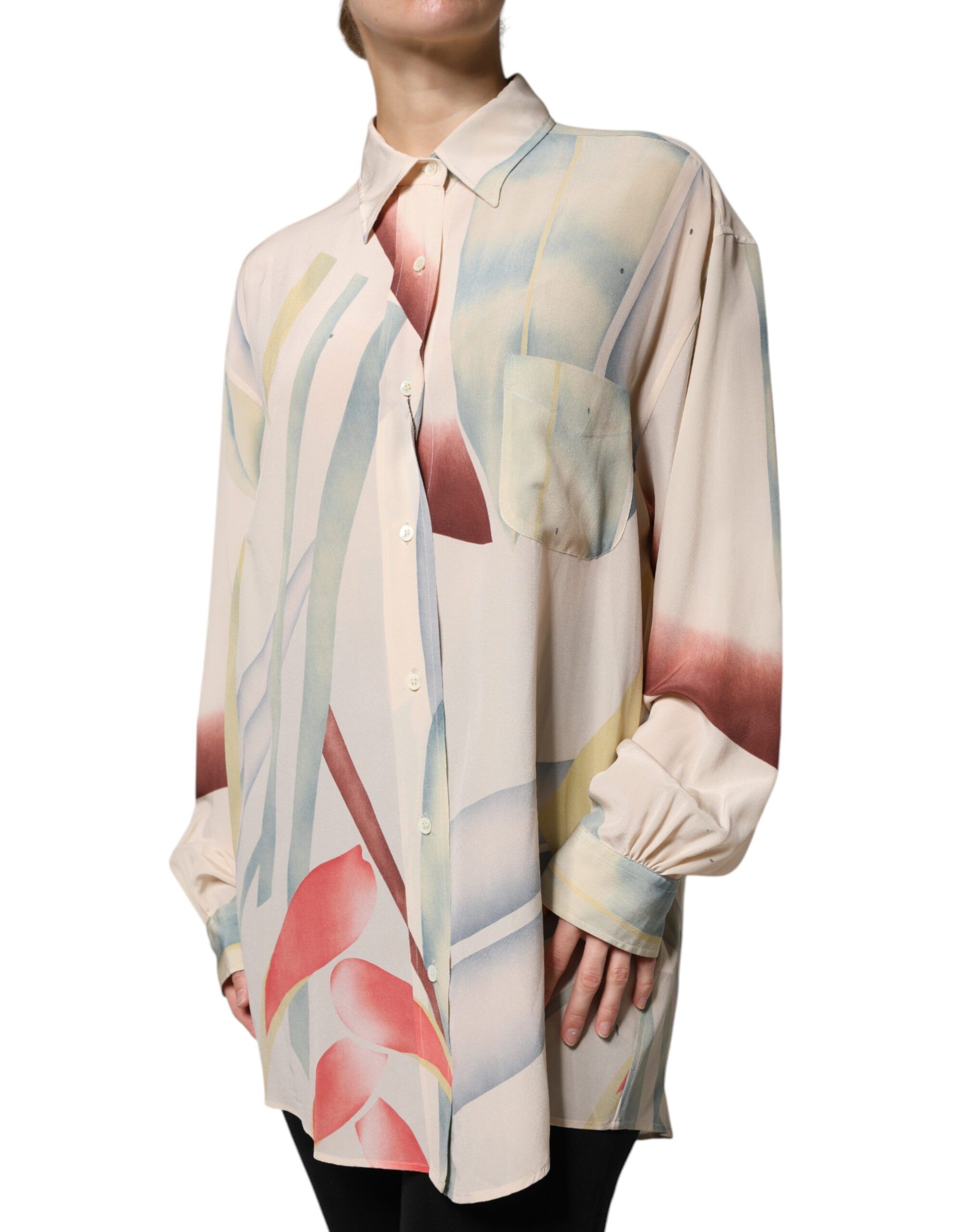 Printed Collared Buttoned Long Sleeves Blouse Women's Top (Pre-Owned) - Etro - Modalova