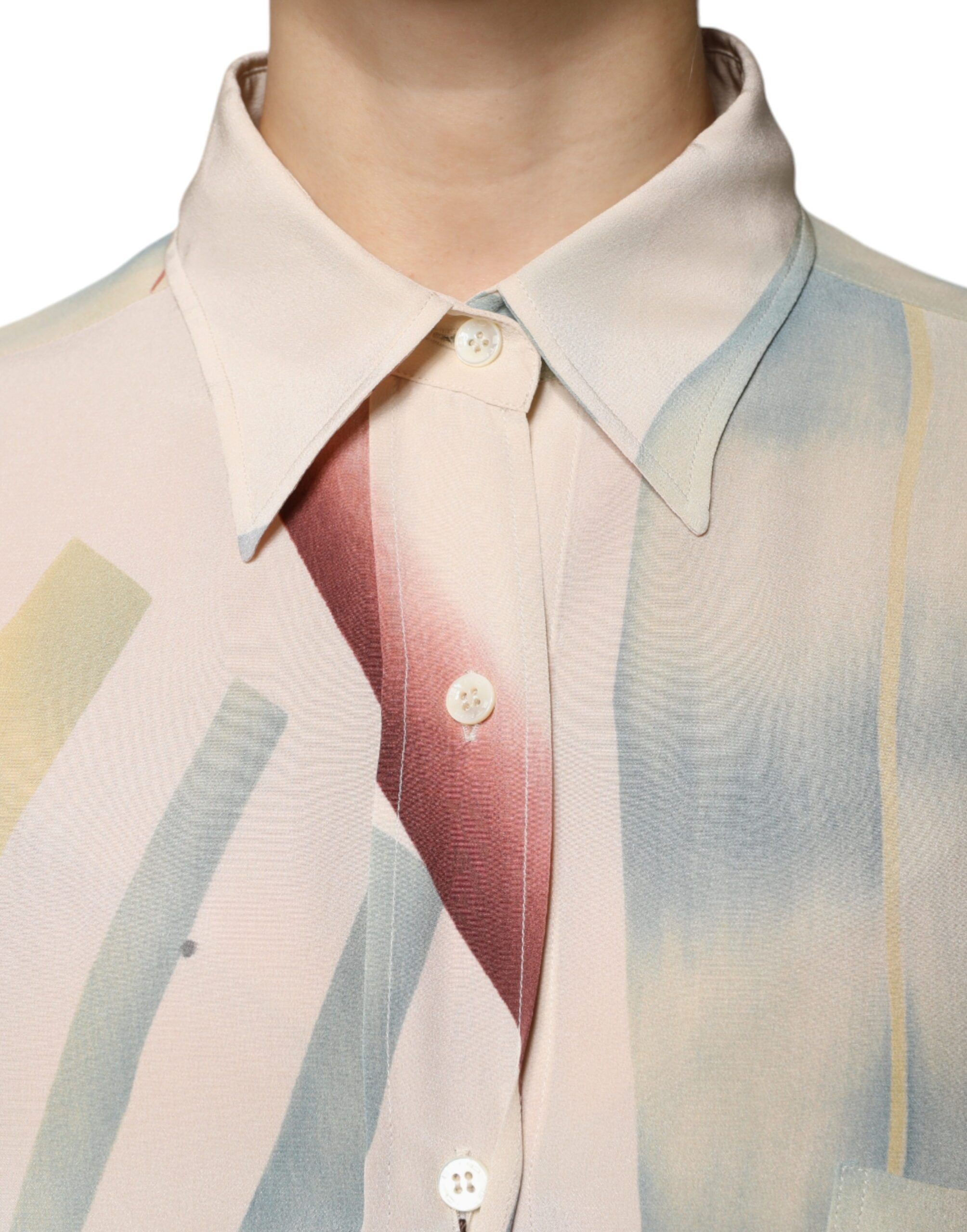 Printed Collared Buttoned Long Sleeves Blouse Women's Top (Pre-Owned) - Etro - Modalova