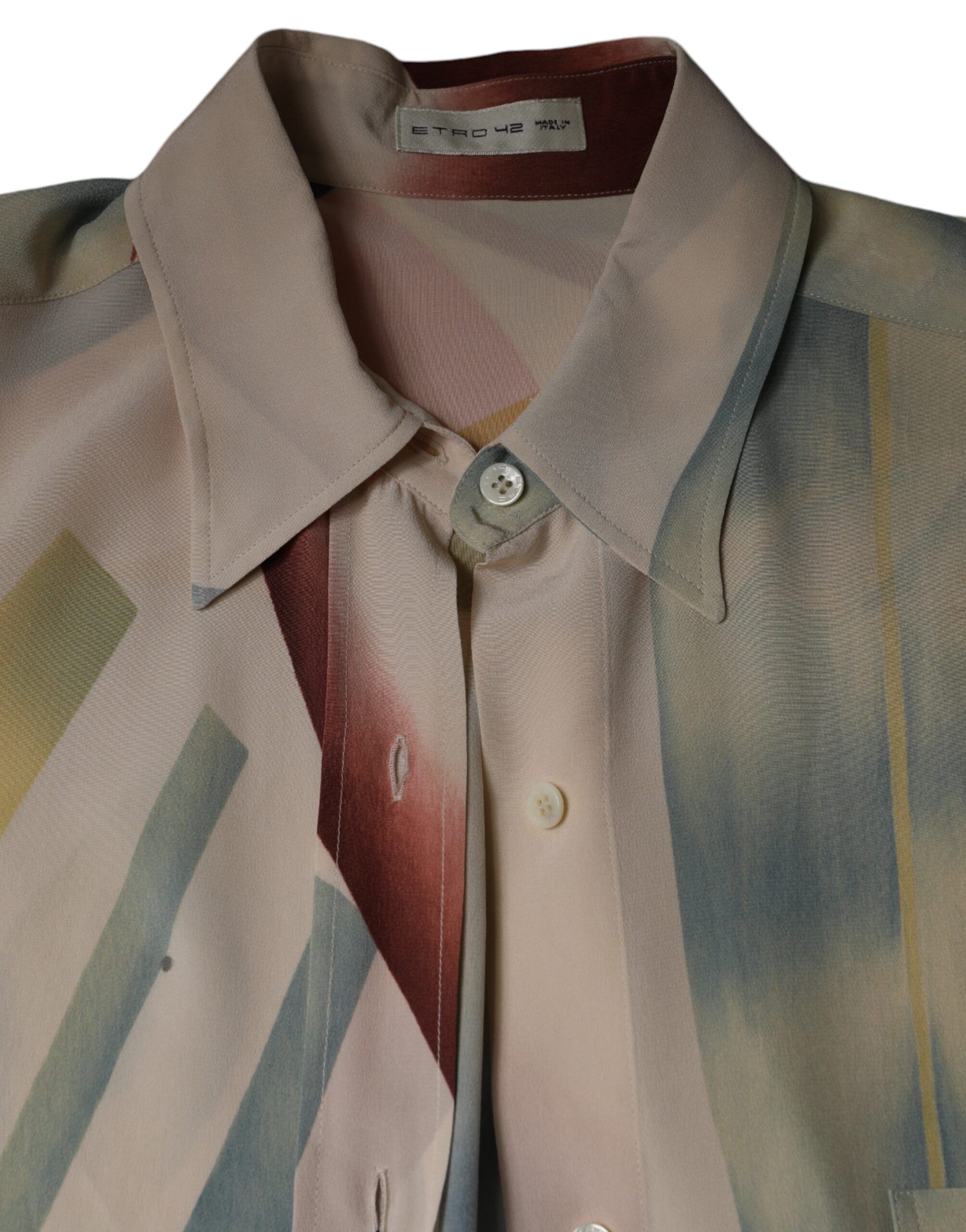 Printed Collared Buttoned Long Sleeves Blouse Women's Top (Pre-Owned) - Etro - Modalova