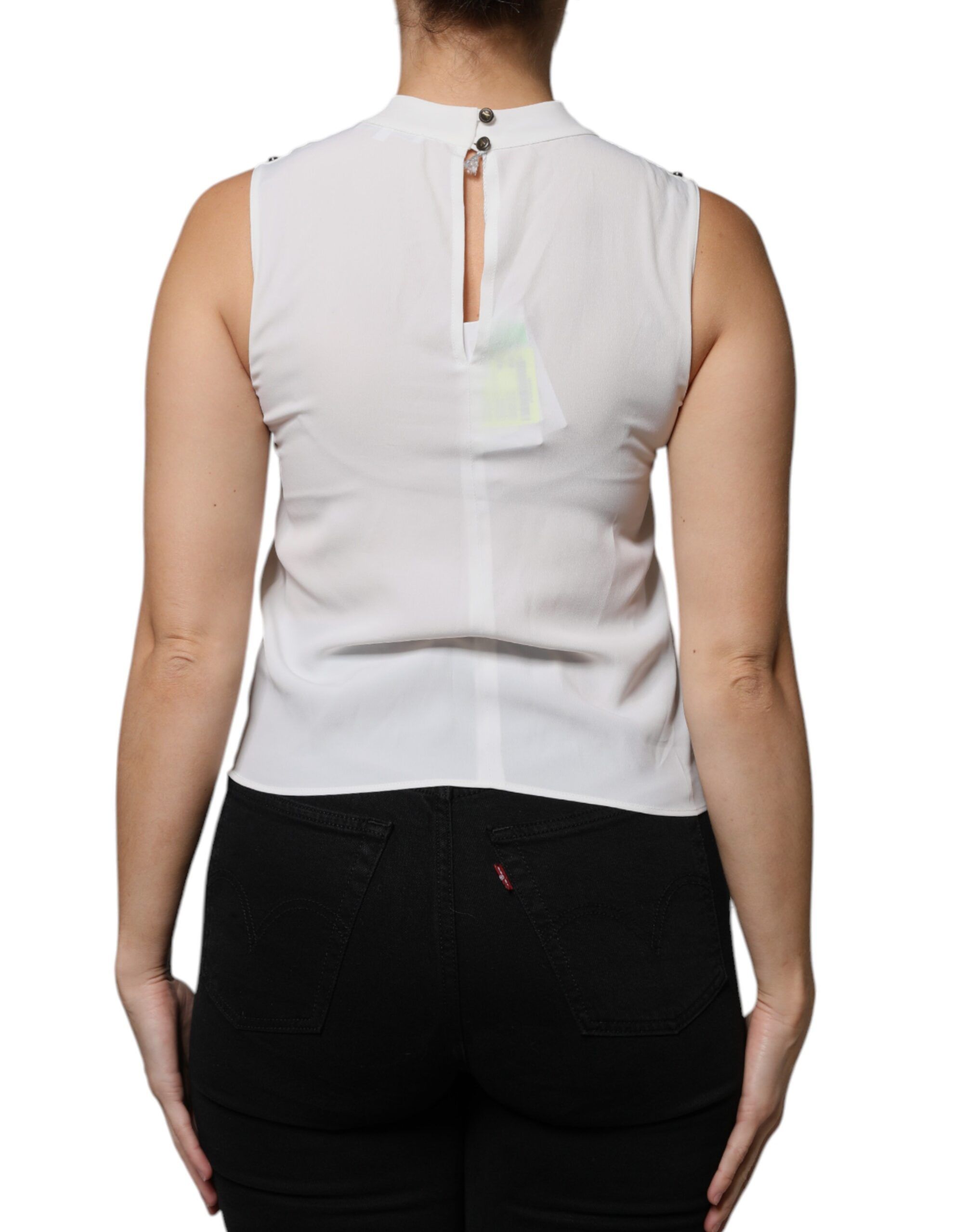 Mock Neckline Sleeveless Tank Blouse Women's Top (Pre-Owned) - Patrizia Pepe - Modalova