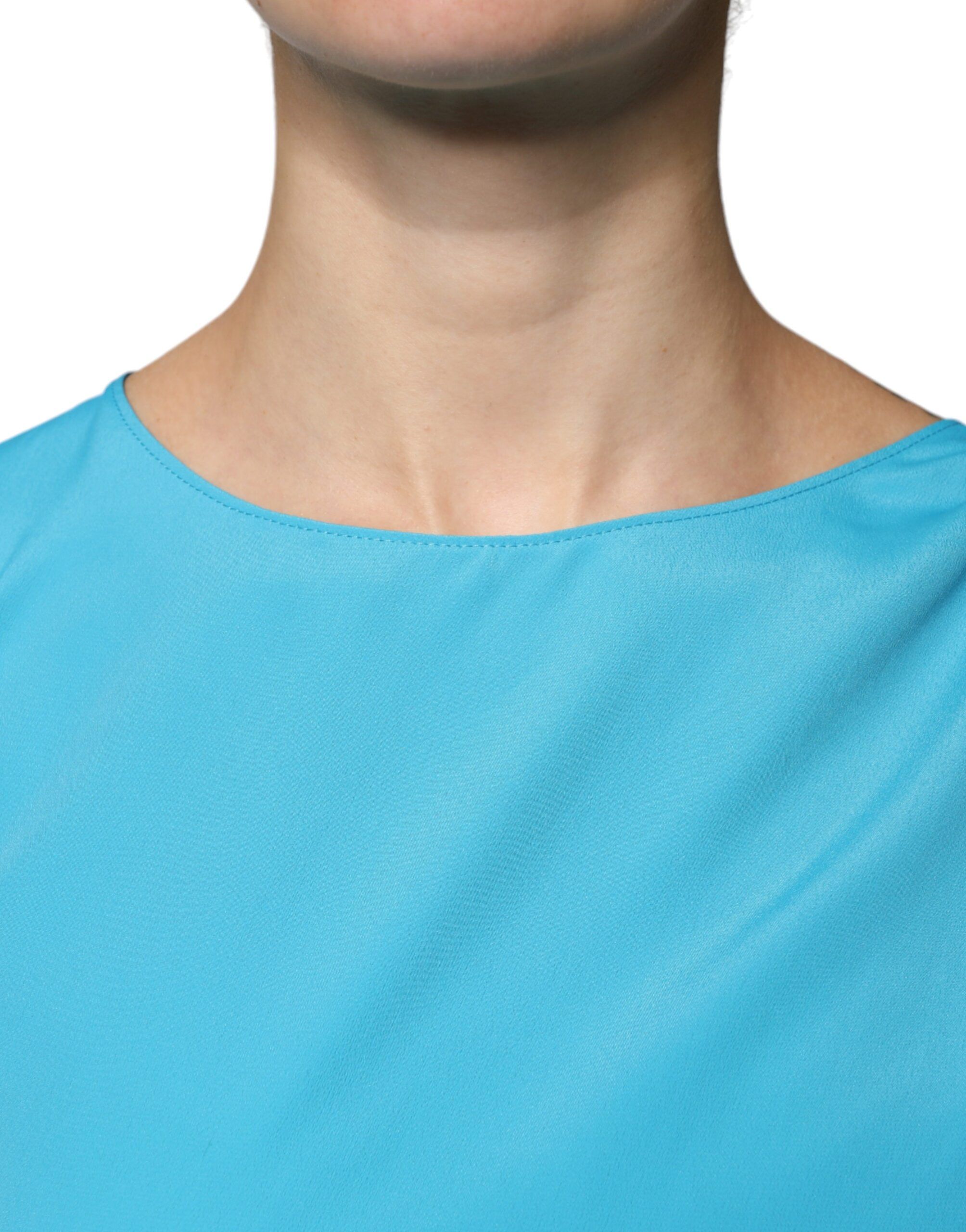 Round Neckline Long Sleeves Blouse Women's Top (Pre-Owned) - Boutique Moschino - Modalova