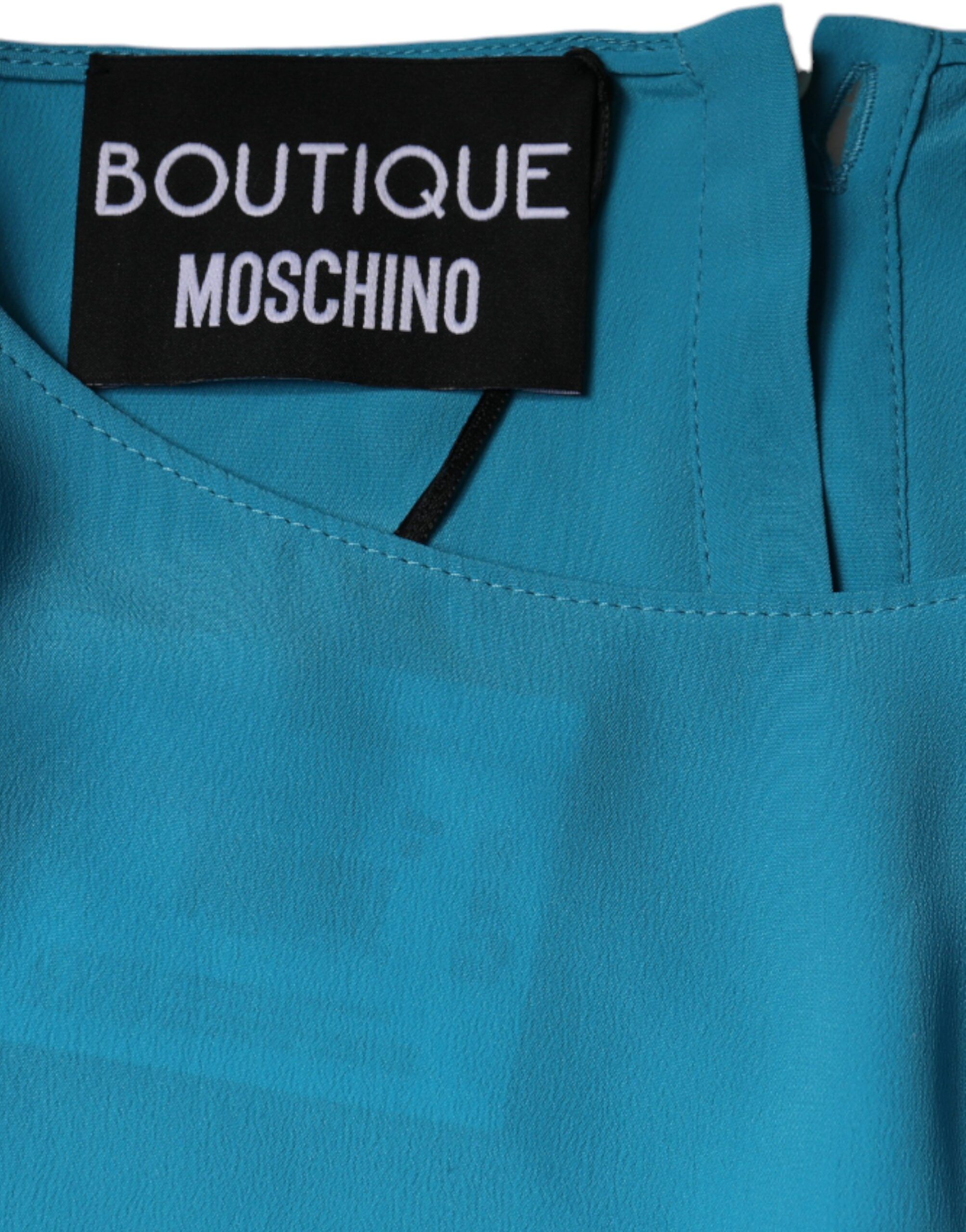 Round Neckline Long Sleeves Blouse Women's Top (Pre-Owned) - Boutique Moschino - Modalova