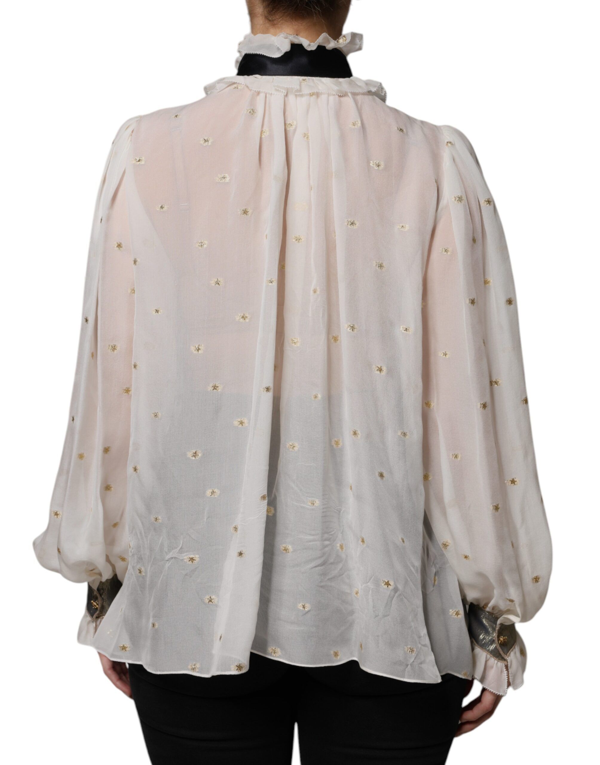 Silk Blend Ascot Collar Blouse Women's Top (Pre-Owned) - Dolce & Gabbana - Modalova