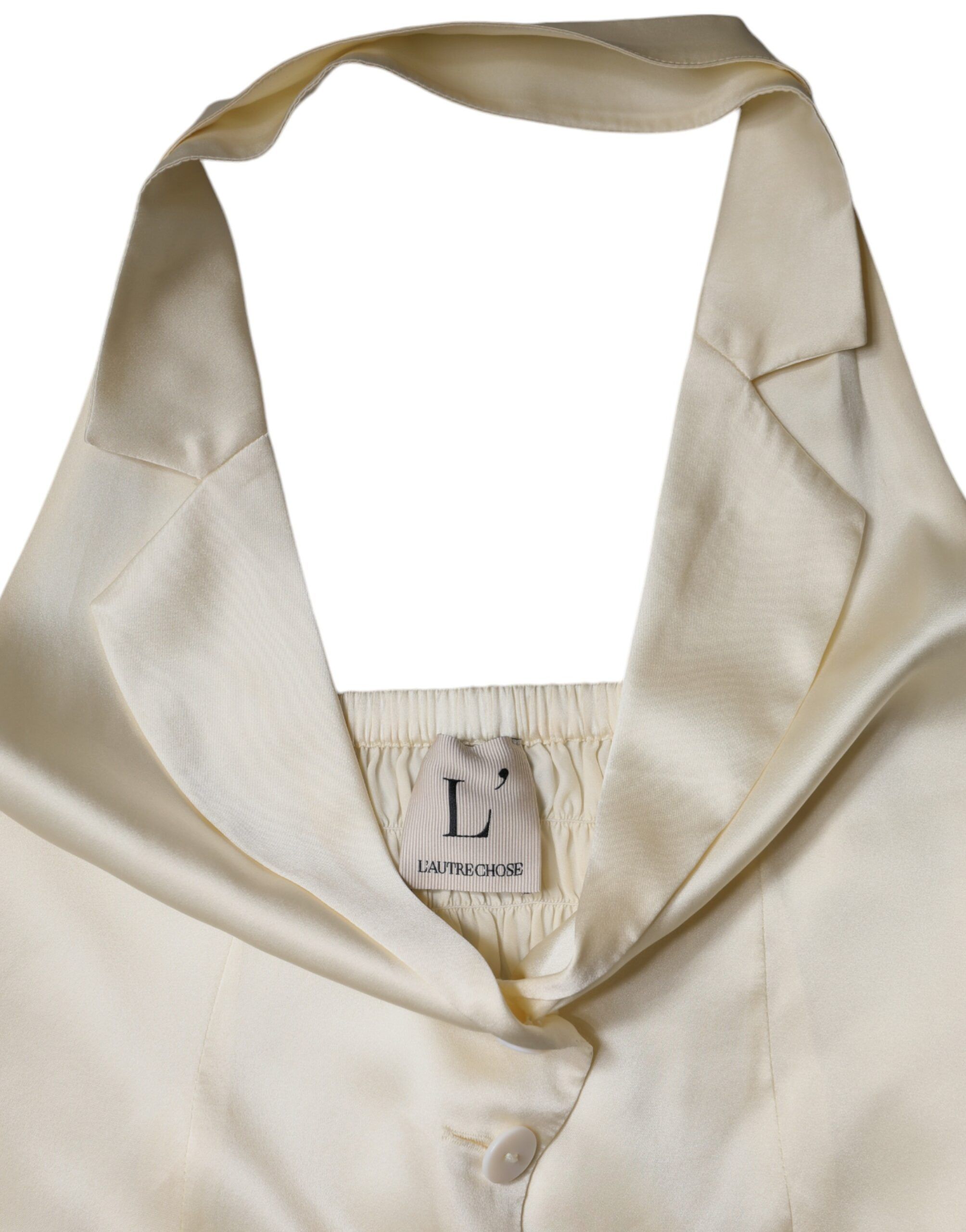 Silk Sleeveless Buttoned Halter Women's Top (Pre-Owned) - L'Autre Chose - Modalova