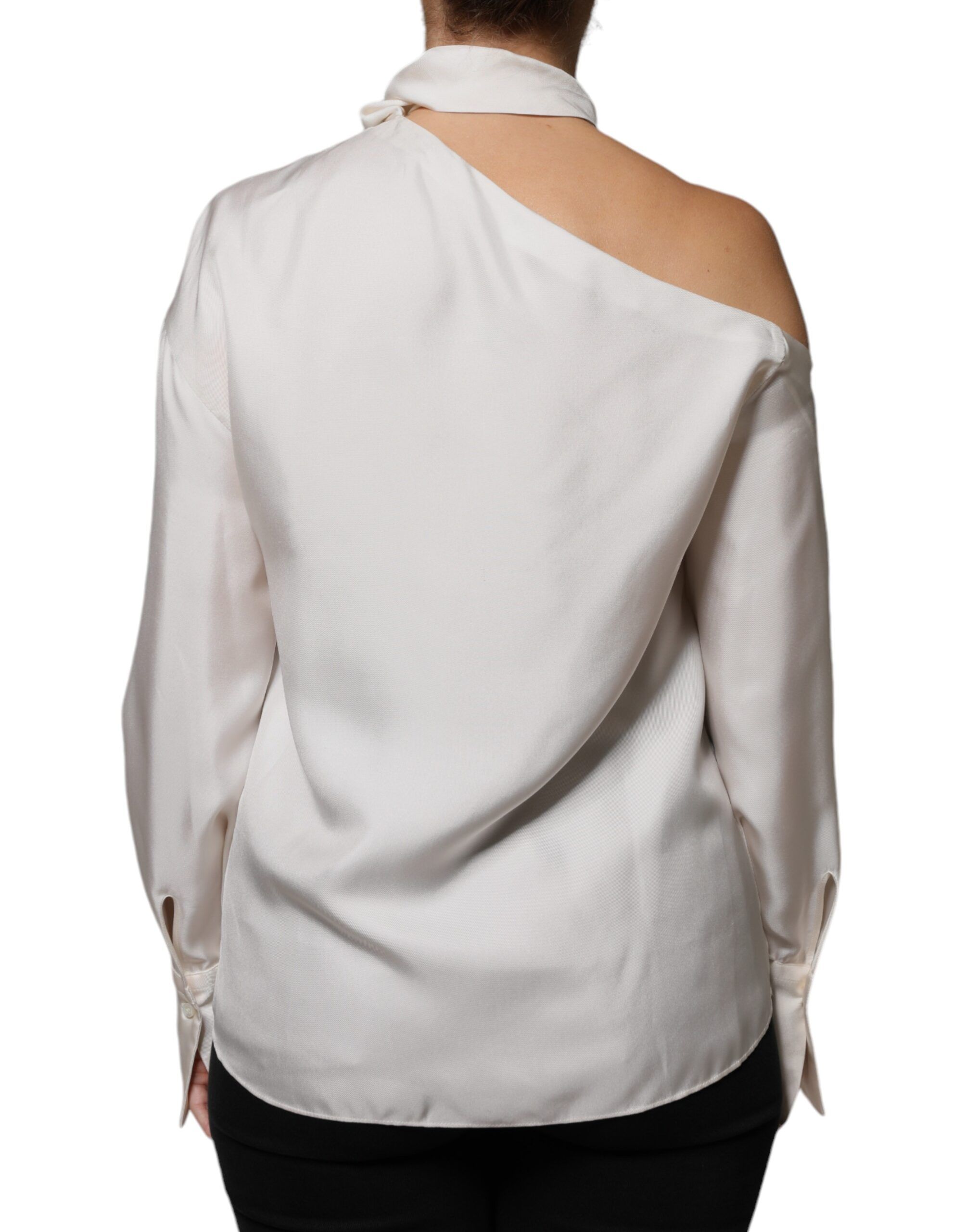 Silk Ascot Collared Long Sleeves Women's Top (Pre-Owned) - Brunello Cucinelli - Modalova