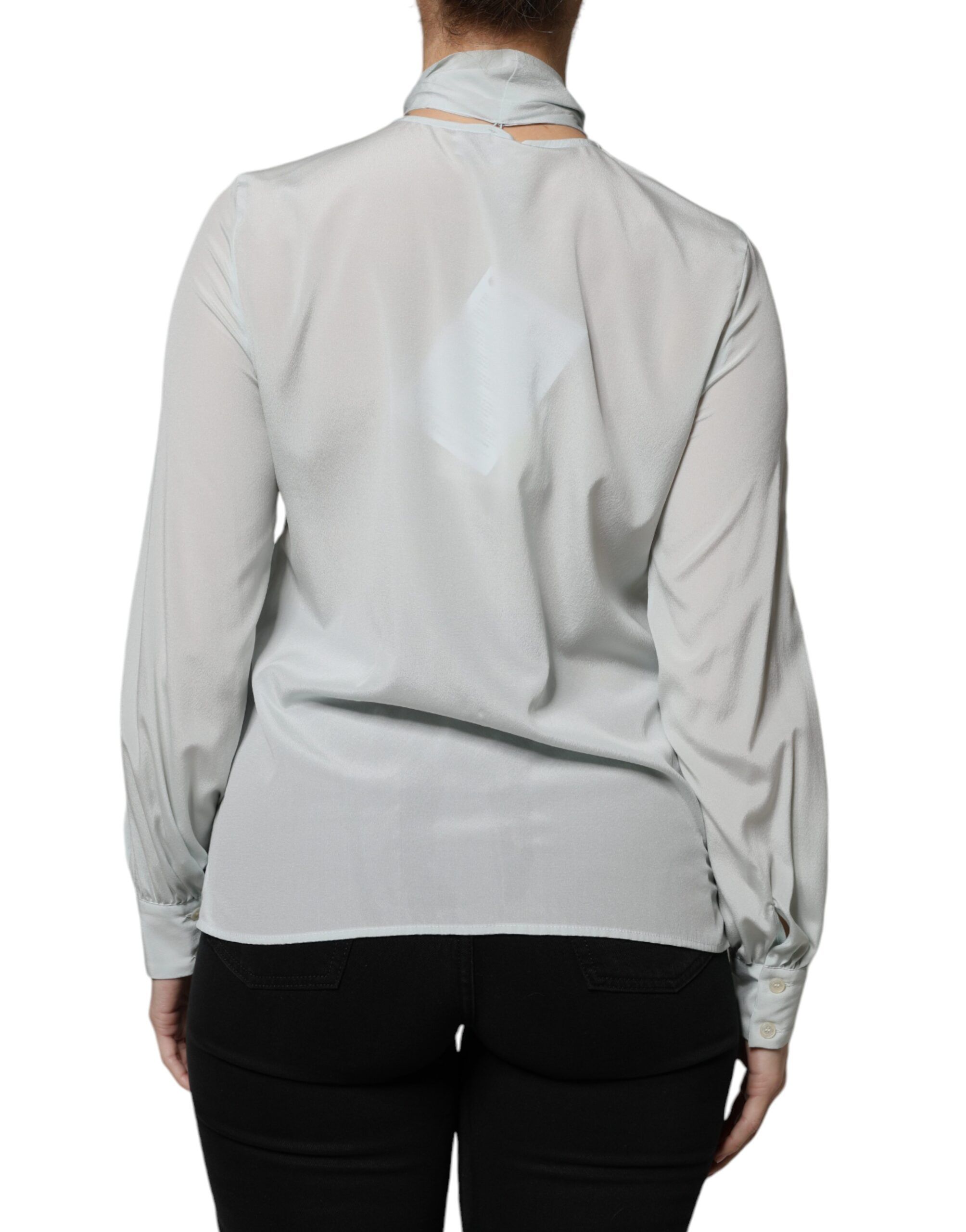 Silk Ascot Collared Long Sleeves Women's Top (Pre-Owned) - Ballantyne - Modalova