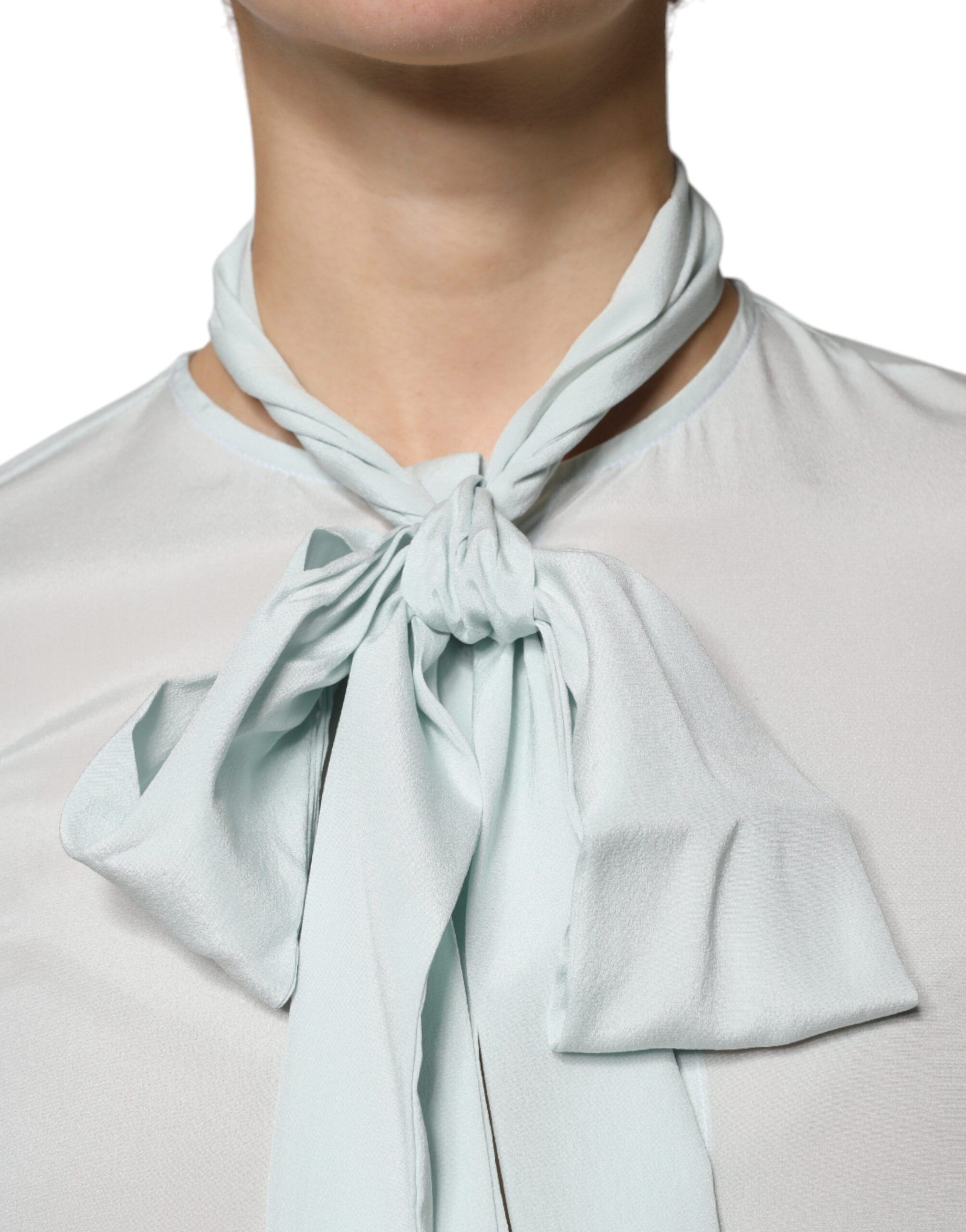 Silk Ascot Collared Long Sleeves Women's Top (Pre-Owned) - Ballantyne - Modalova