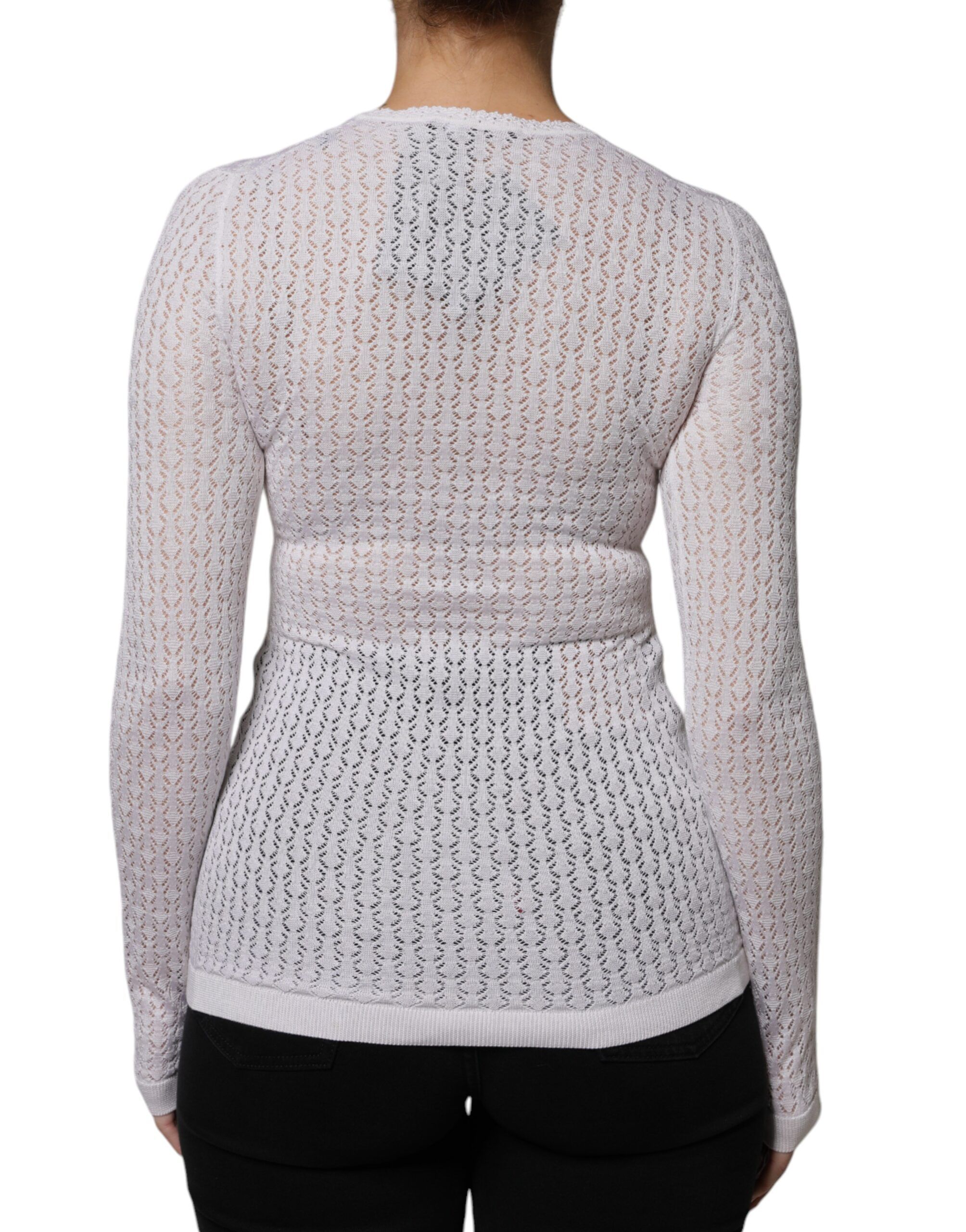 Silk Button Down Cardigan Women's Sweater (Pre-Owned) - Dolce & Gabbana - Modalova