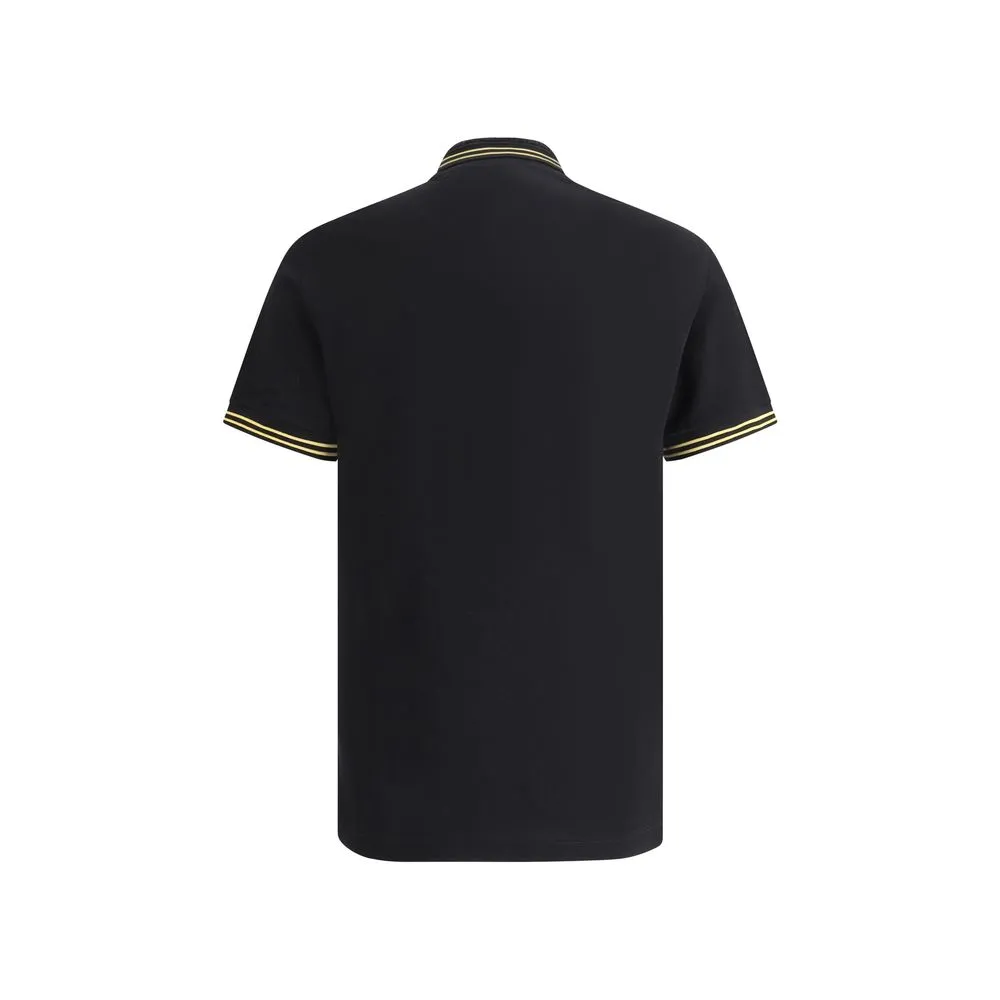Cotton Polo Men's Shirt - Versace - Modalova