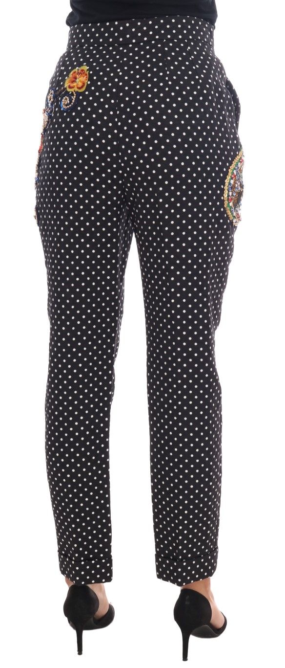 Polka Dot Sicily Crystal Women's Pants - Dolce & Gabbana - Modalova